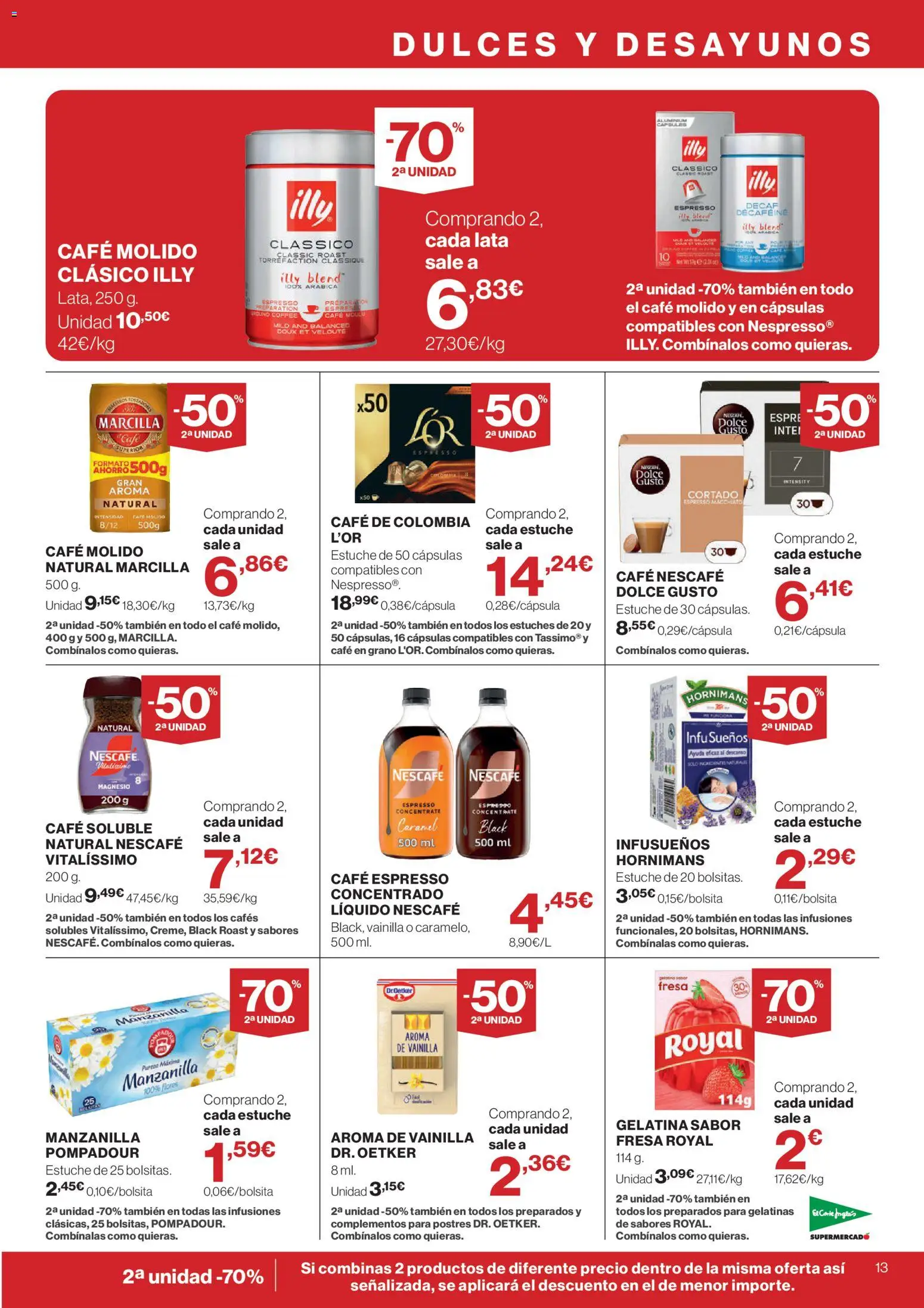 El Corte Inglés ofertas │ válido desde el 04.06.2026 | Página: 13 | Productos: Café, Café molido, Μηχανή καφέ, Café en grano