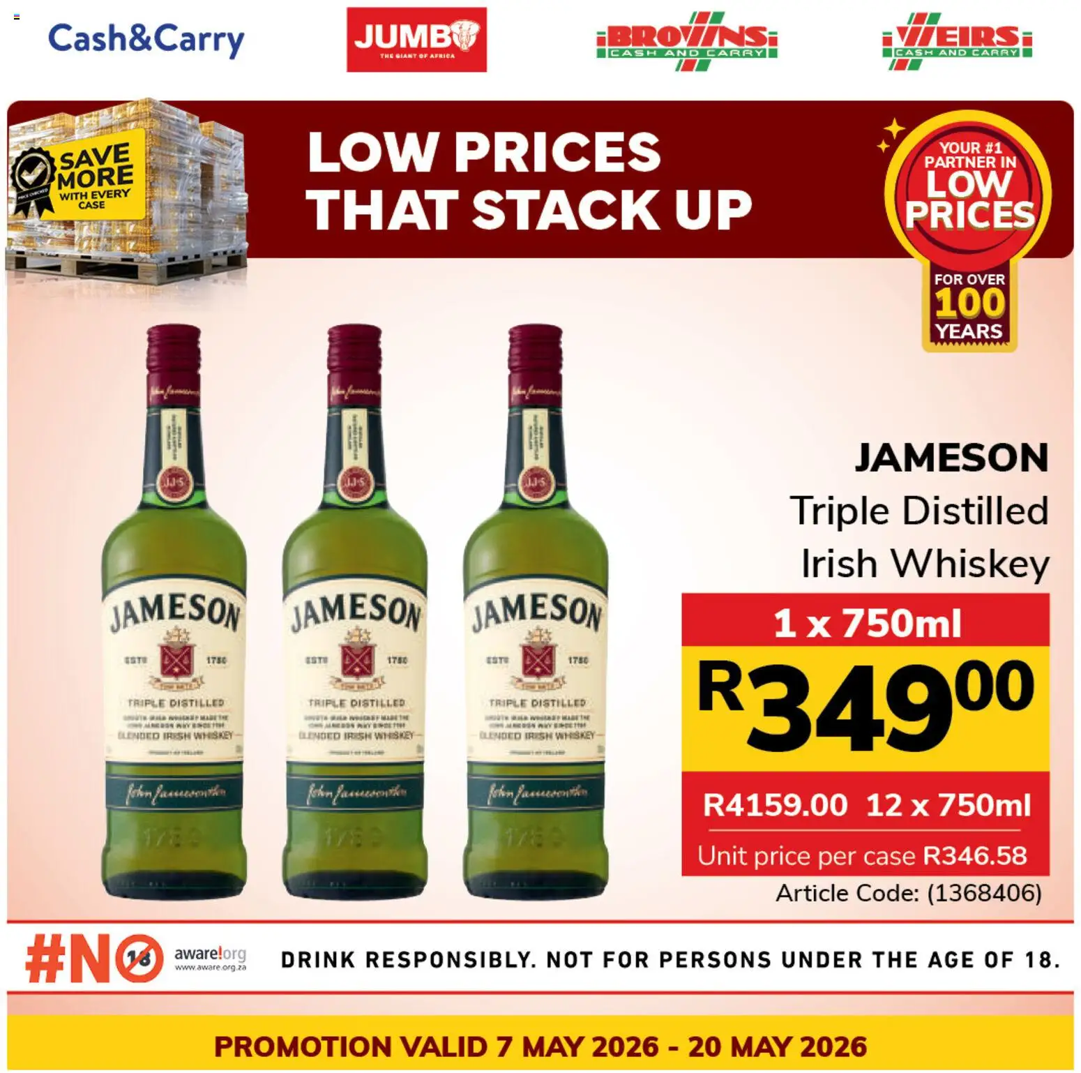 New Jumbo catalogue – valid from 07.05.2026 | Page: 10 | Products: Case, Whiskey