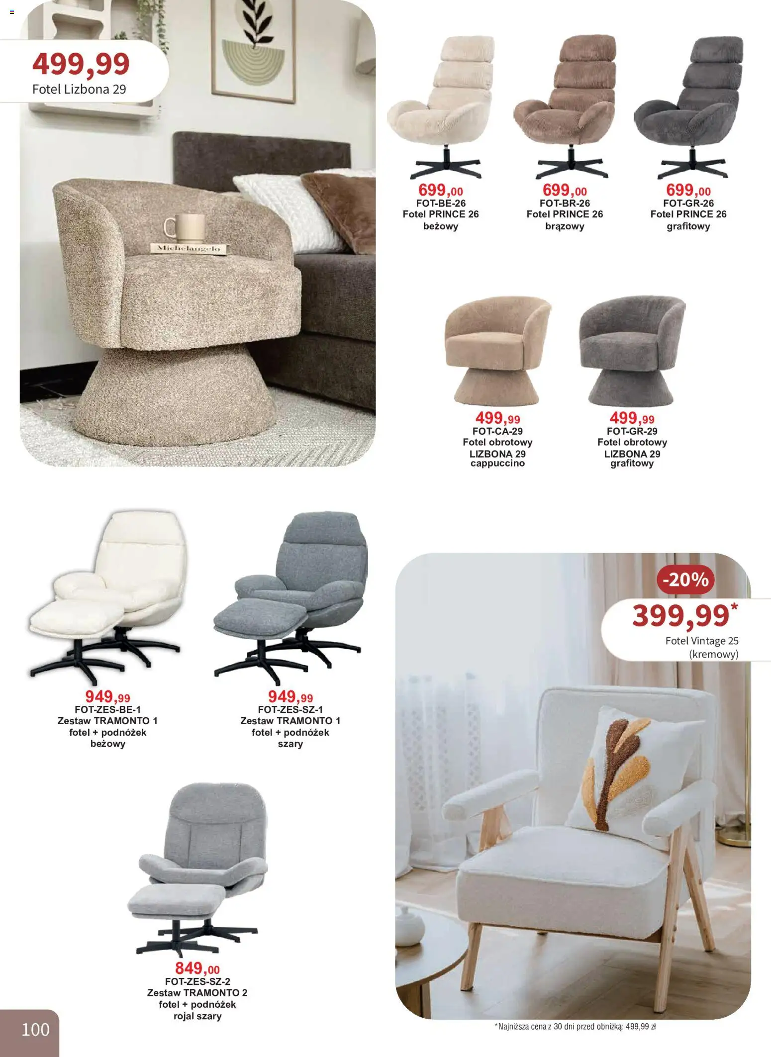 Bodzio Katalog od 01.08.2026 | Strona: 100 | Produkty: Cappuccino, Fotel