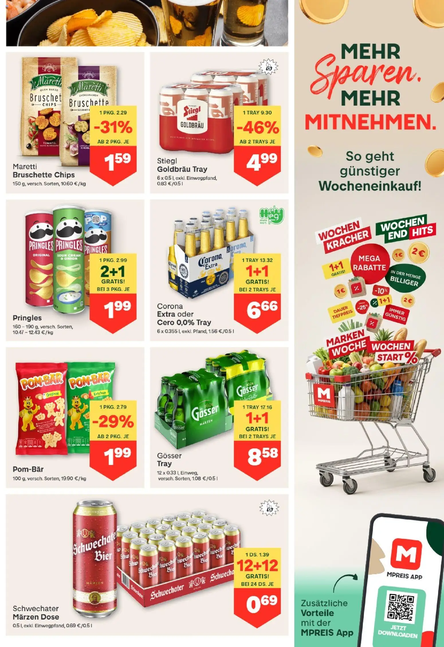 MPREIS Hohenems gültig ab 08.10.2026 | Seite: 9 | Produkte: Chips, Ketchup, Corona Extra, Bier