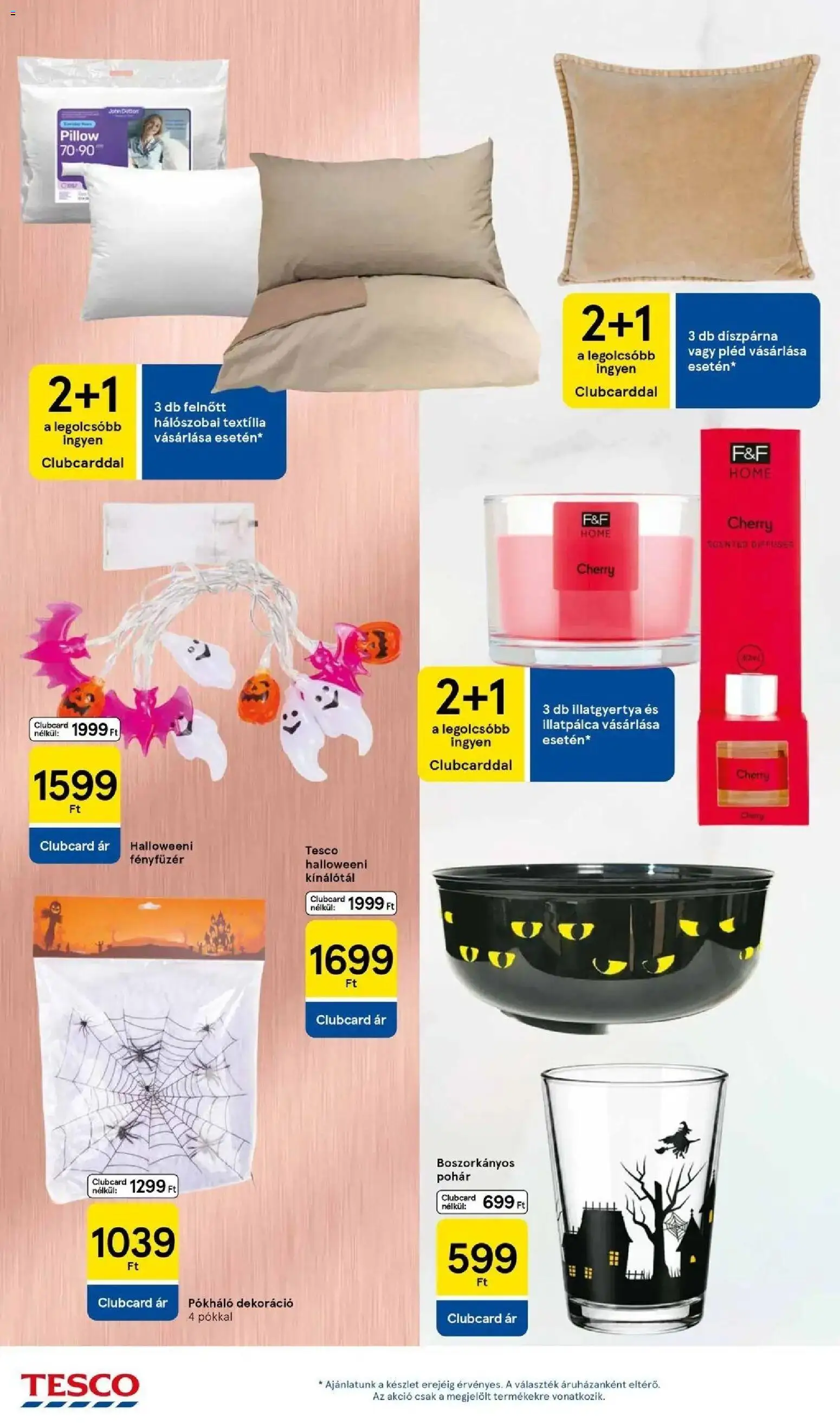Tesco akciós ujság - amely érvényes a következő dátumtól: 2026.09.10. | Oldal: 30 | Termékek: Fényfüzér, Illatgyertya, Pohár, Díszpárna