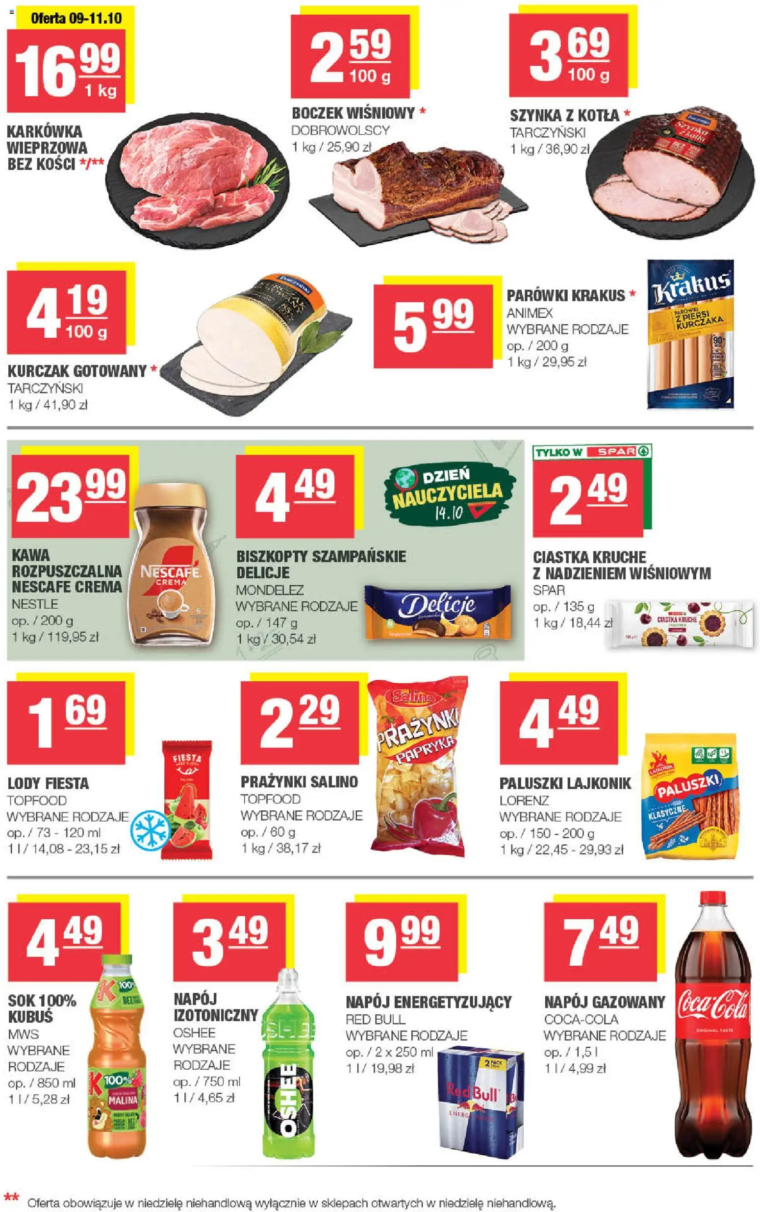Spar gazetka - Mini od 07.10.2026 | Strona: 3 | Produkty: Biszkopty, Ciastka kruche, Szynka, Ciastka