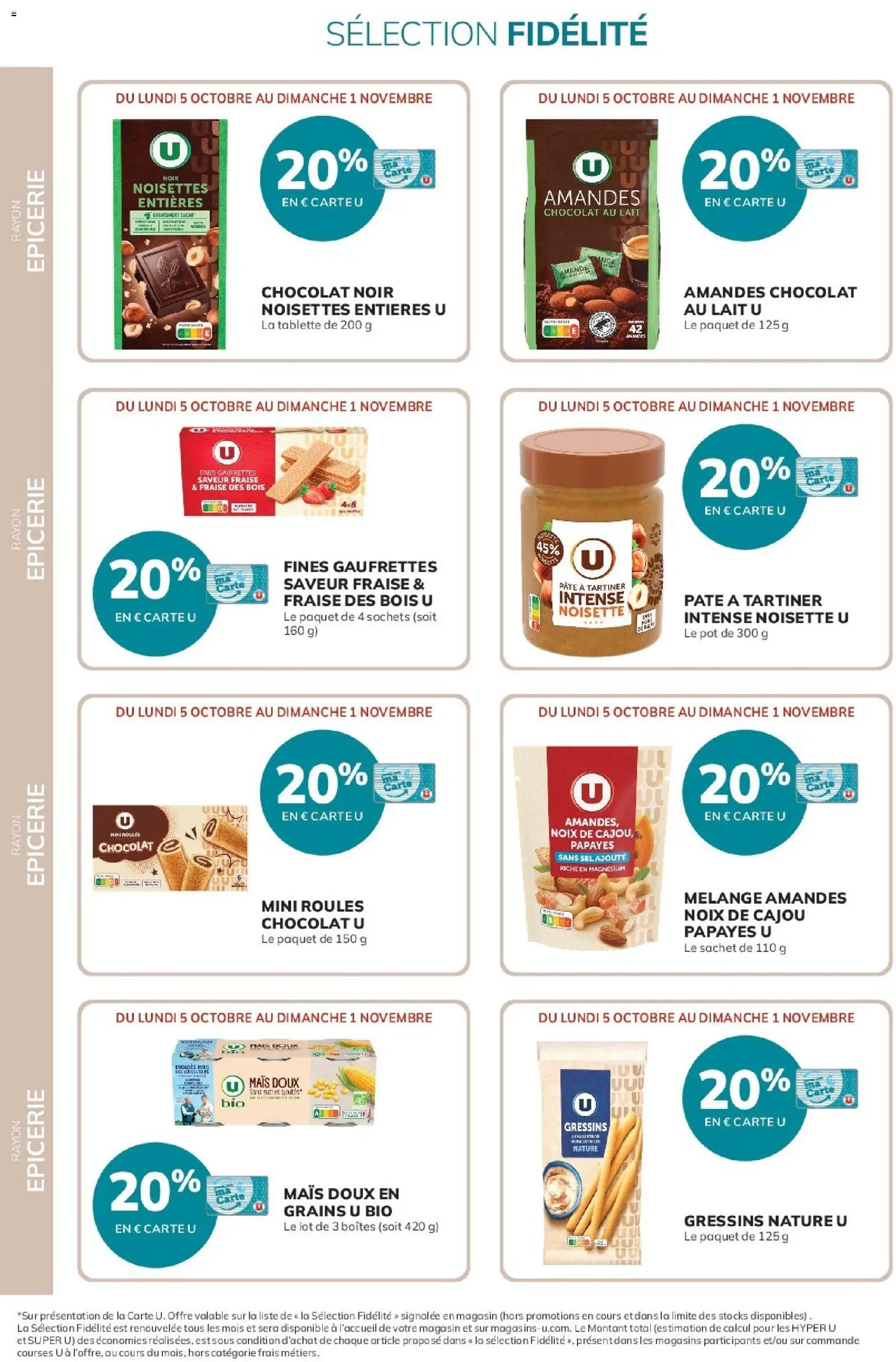{H1} | Page: 8 | Produits: Cacao, Fraise, Pâte à tartiner, Chocolat au lait