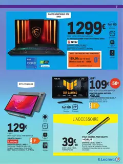 E.Leclerc - Prévisualisation de E.Leclerc High-Tech Juin valide à partir de 02.06.2026 | Page: 7 | Produits: Tablette, Moniteur, Navigation, Portable