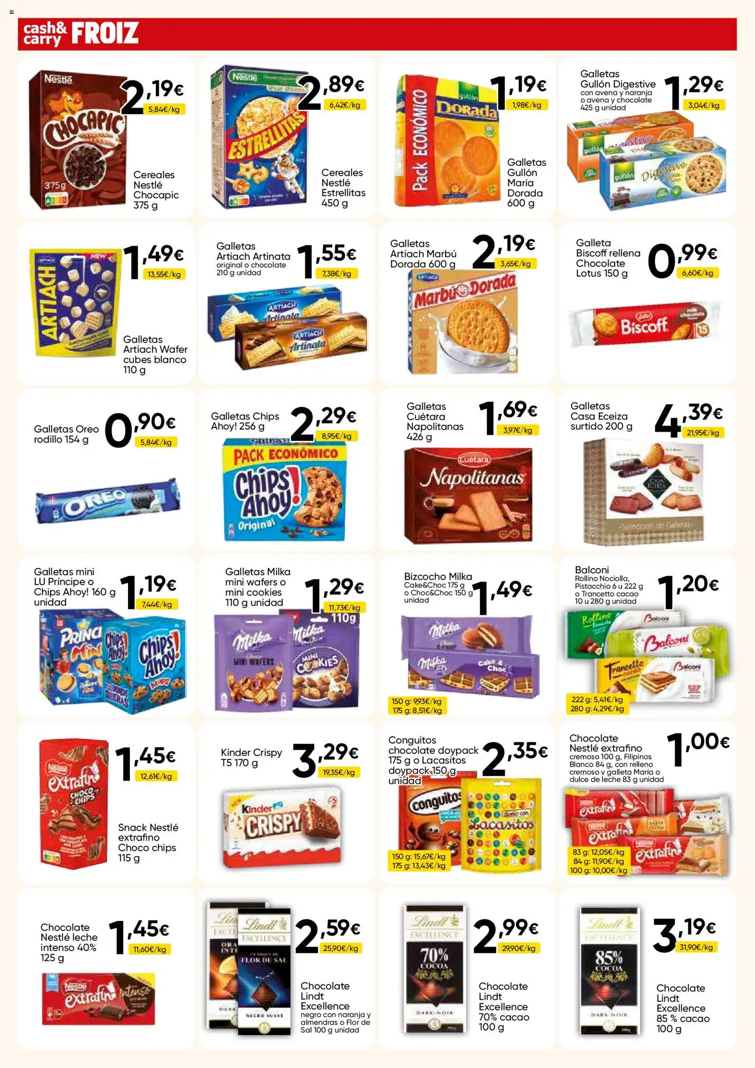 Froiz - Folleto Cash │ válido desde el 07/07/2026 | Página: 4 | Productos: Leche, Κεραία, Bizcocho, Φρυγανιές σικάλεως