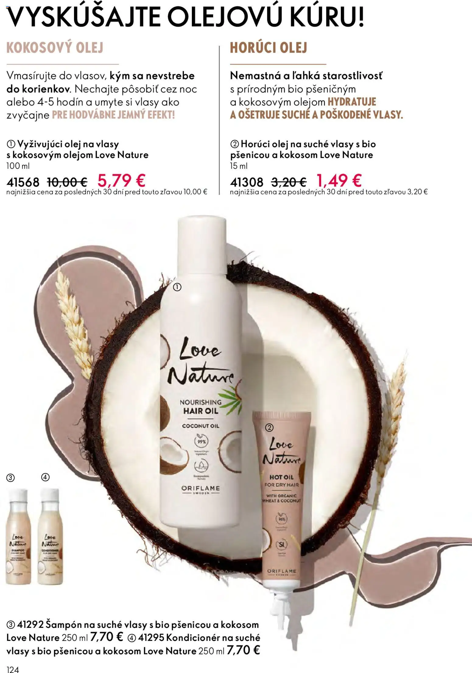 Nové Oriflame akcie – leták je platný od 25.03.2026 | Strana: 124 | Produkty: Kokosový olej, Olej, Šampón, Olej na vlasy