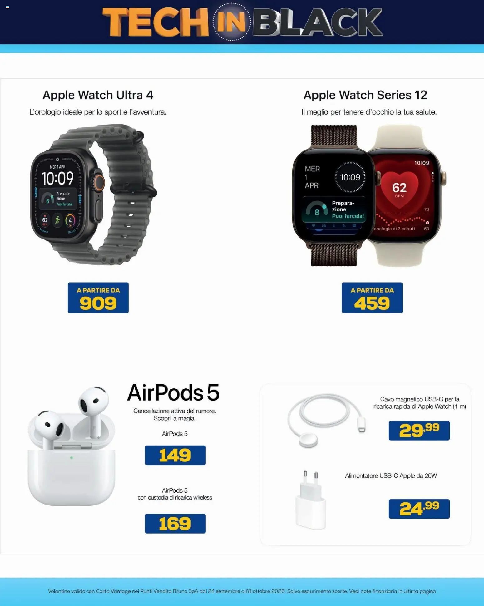 Volantino BRUNO del 24/09/2026 | Pagina: 17 | Prodotti: Cavo, Apple Watch, Airpods