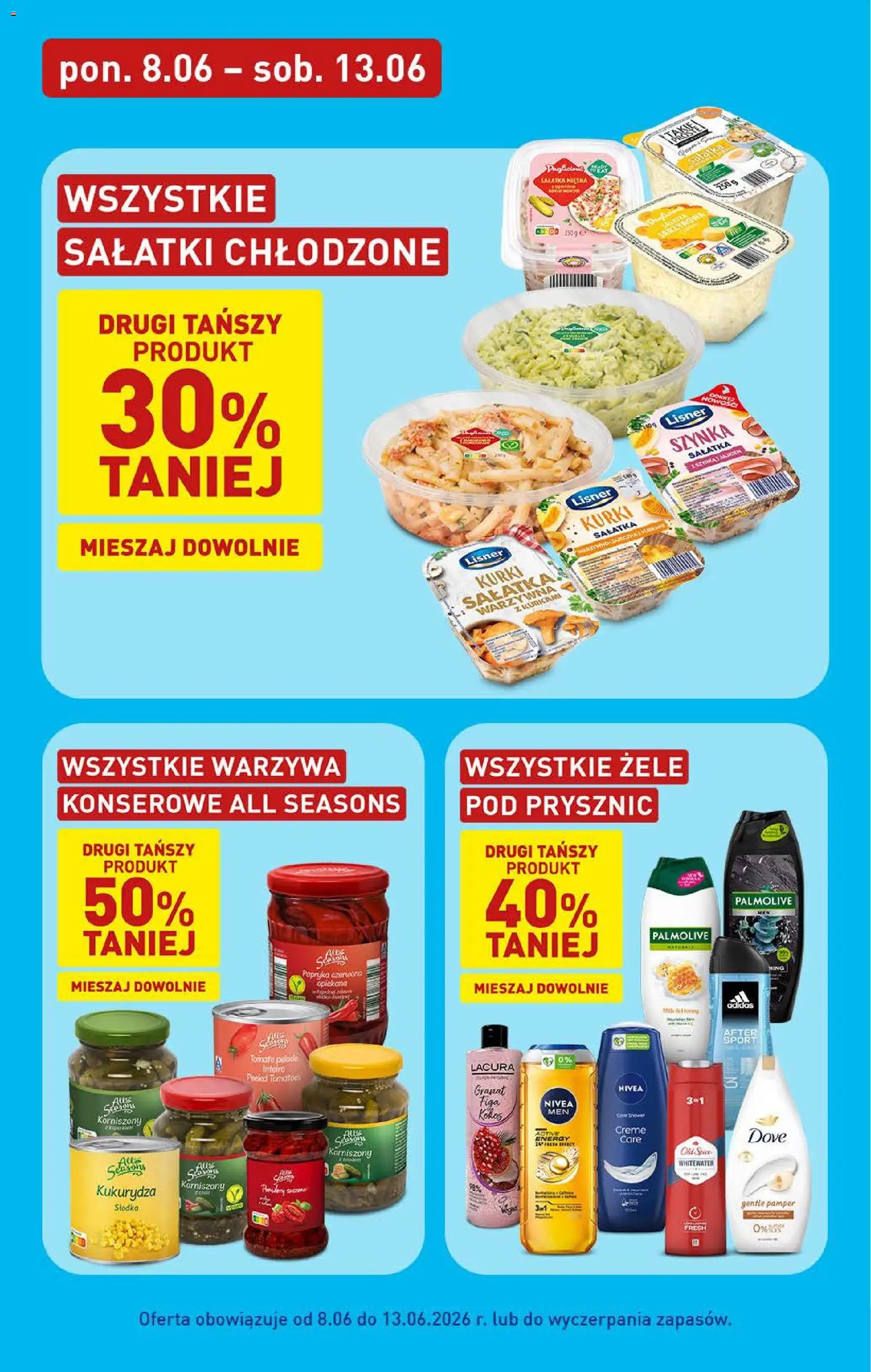Aldi gazetka od 08.06.2026 | Strona: 16 | Produkty: Szynka, Prysznic, Sałatka, Warzywa