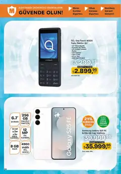 23 Temmuz 2026 tarihinden itibaren geçerli olan Migros kataloğu önizlemesi | Sayfa: 132 | Ürünler: Pil, Telefon, Radyo, Kamera