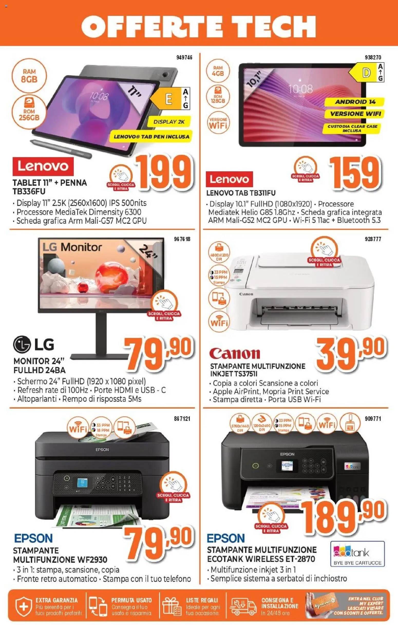 Volantino Expert del 04.06.2026 | Pagina: 11 | Prodotti: Telefono, Tablet, Stampante, Stampa