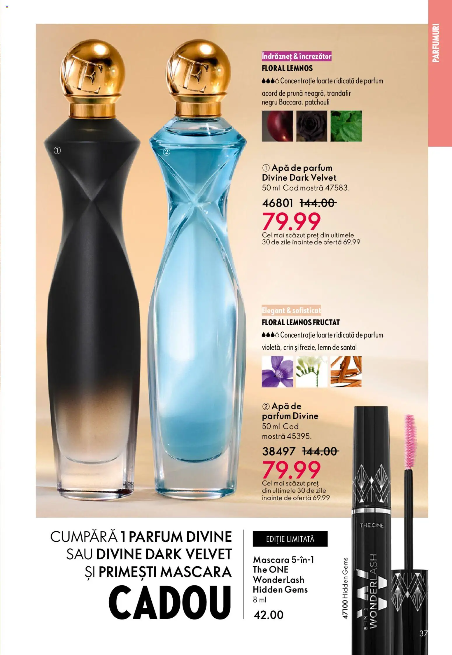 Noul catalog Oriflame – valabil de la 27.05.2026 | Pagină: 37 | Produse: Apă de parfum, Trandafir, Parfum, Mascara
