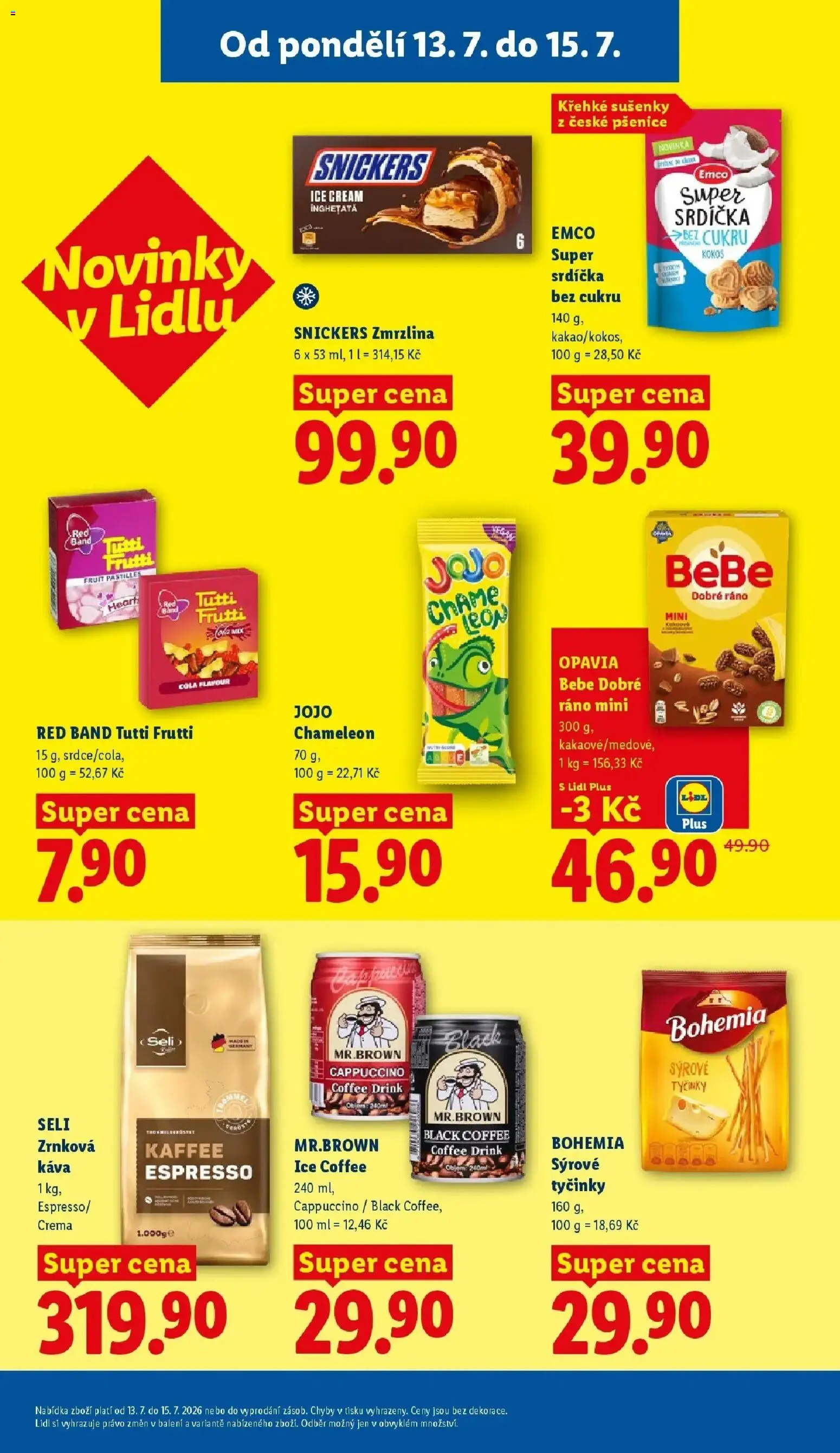 Lidl aktuální leták od 13.07.2026 | Strana: 21 | Produkty: Cookies, Tyčinky, Zmrzlina Snickers, Sýrové tyčinky