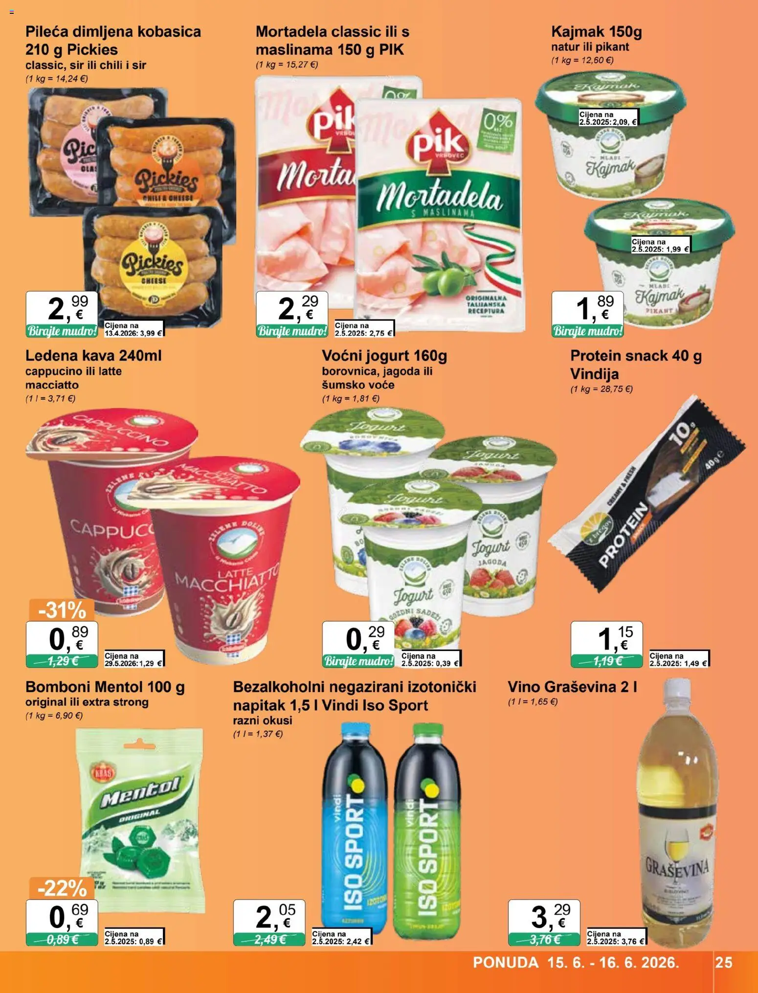KTC katalog | vrijedi od 10.06.2026 | Stranica: 25 | Proizvodi: Jogurt, Kava, Bomboni, Ledena kava