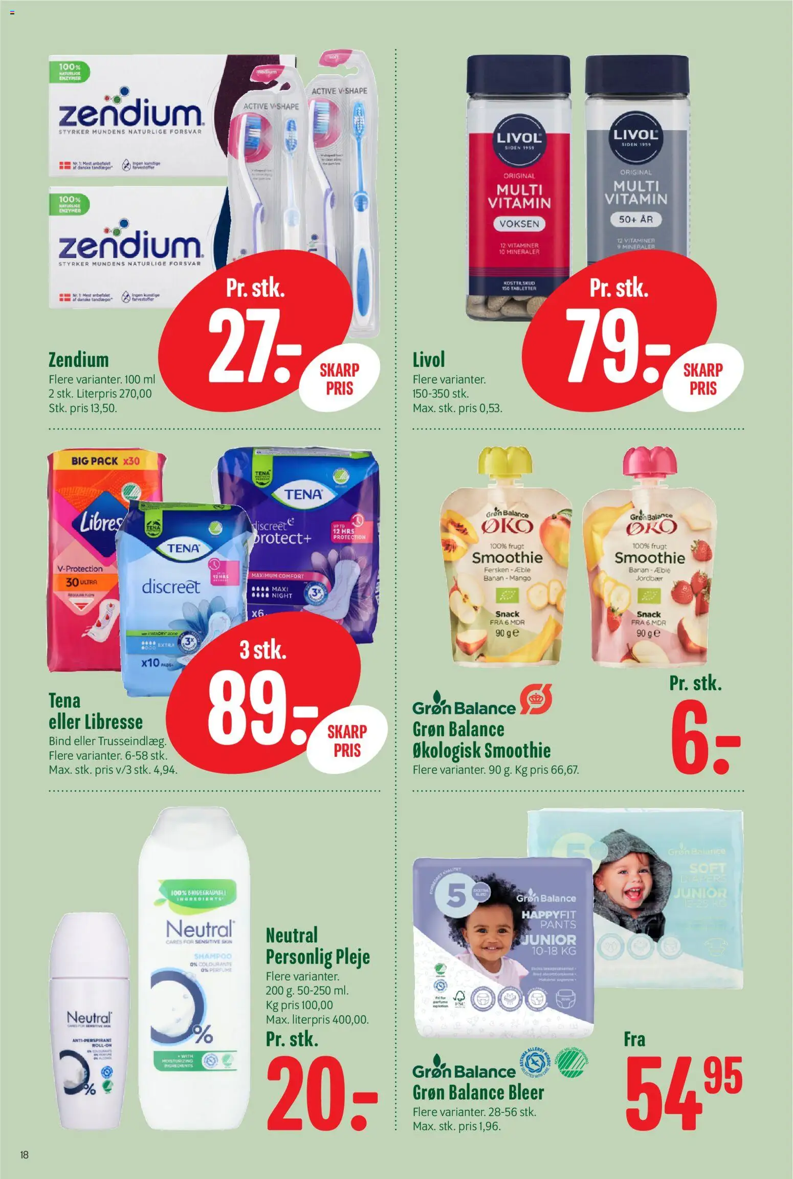 Min Købmand tilbudsavis – gyldig fra 21/08/2026 | Side: 18 | Produkter: Mango, Shampoo, Antiperspirant, Jordbær