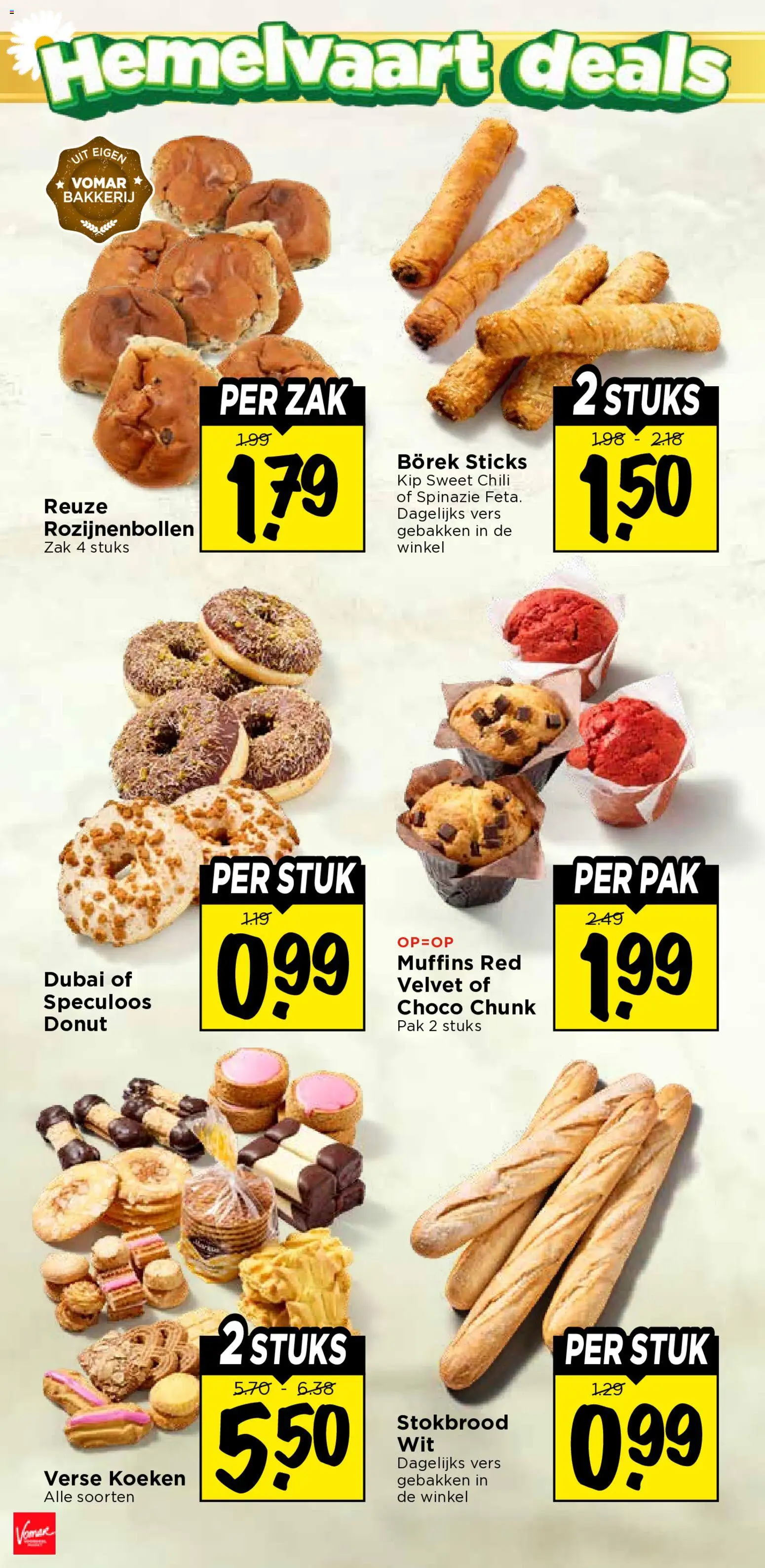 {H1} | Pagina: 16 | Producten: Muffins, Spinazie, Stokbrood, Kip