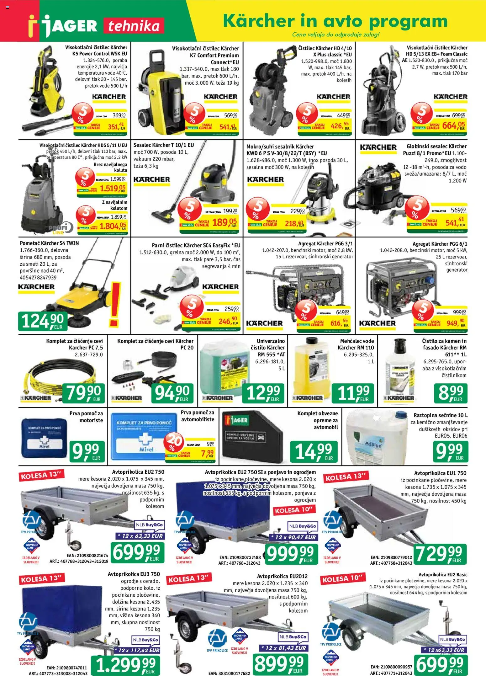 Novi Jager katalog ponudbe – veljaven od 09.09.2026 | Stran: 14 | Izdelki: Sesalec, Sesalnik, Generator, Parni čistilec