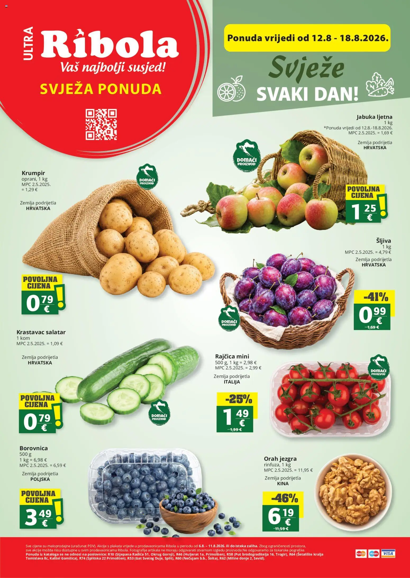 Ribola katalog | vrijedi od 12.08.2026 | Stranica: 1 | Proizvodi: Borovnica, Rajčica, Jabuka, Orah