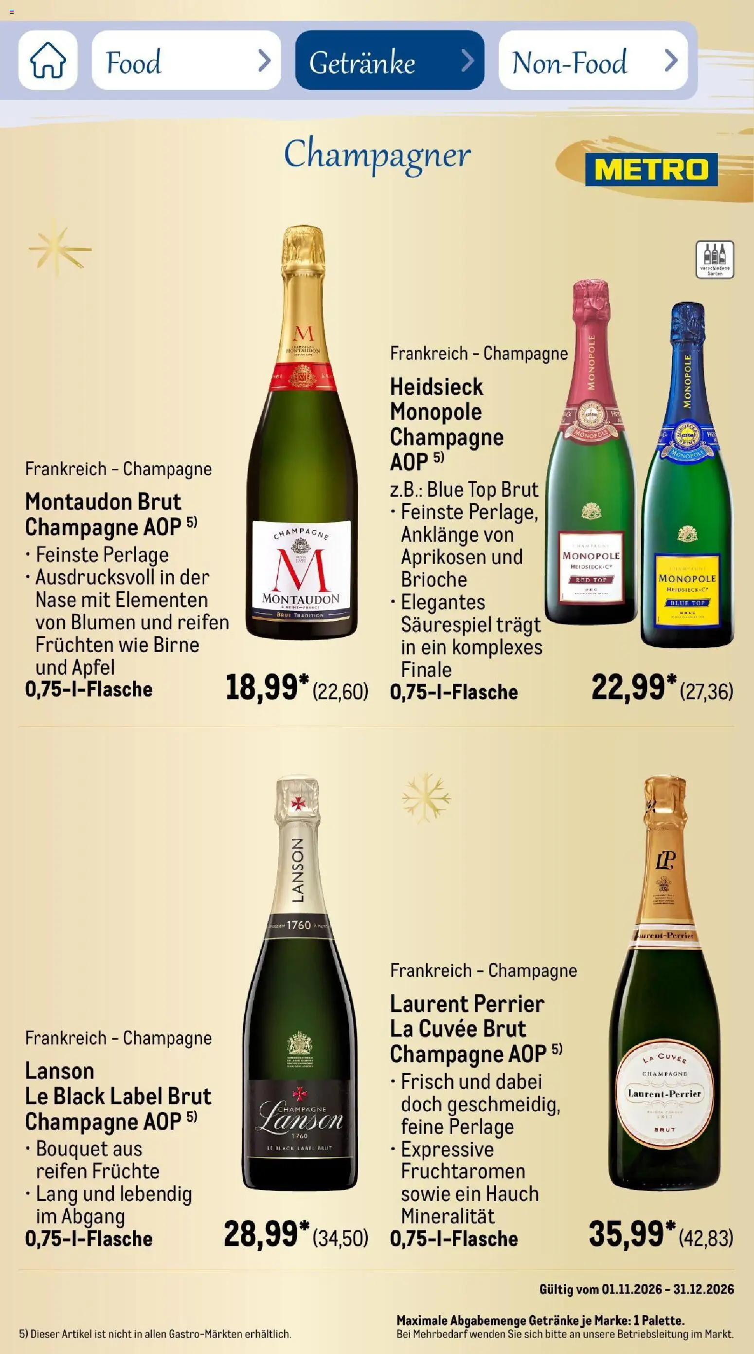 Metro Saisonkatalog Festtage voller Genuss – gültig ab 01.11.2026 | Seite: 53 | Produkte: Top, Blumen, Äpfel, Birne