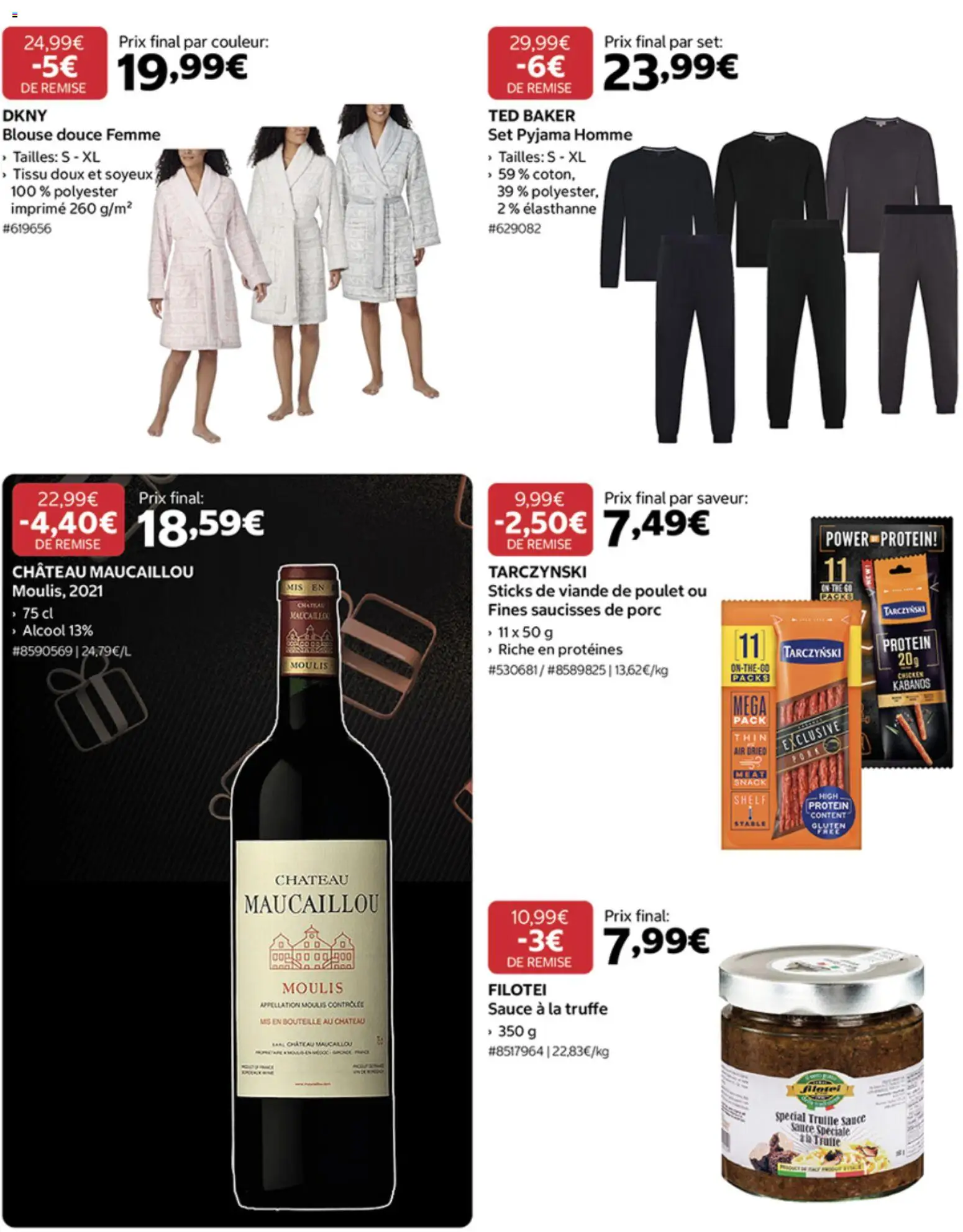 {H1} | Page: 6 | Produits: Alcool, Kabanos, Poulet, Viande