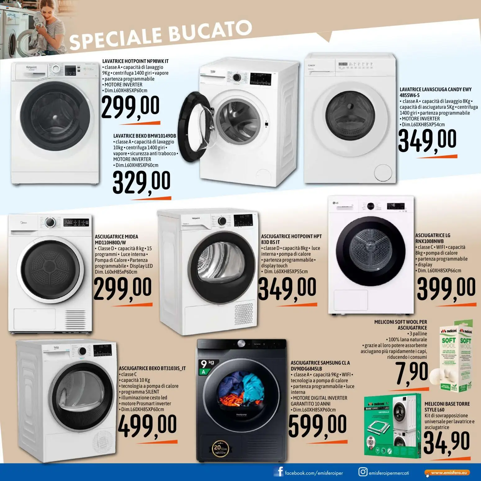Volantino Emisfero del 19/10/2026 | Pagina: 31 | Prodotti: Centrifuga, Asciugatrice, Illuminazione, Samsung