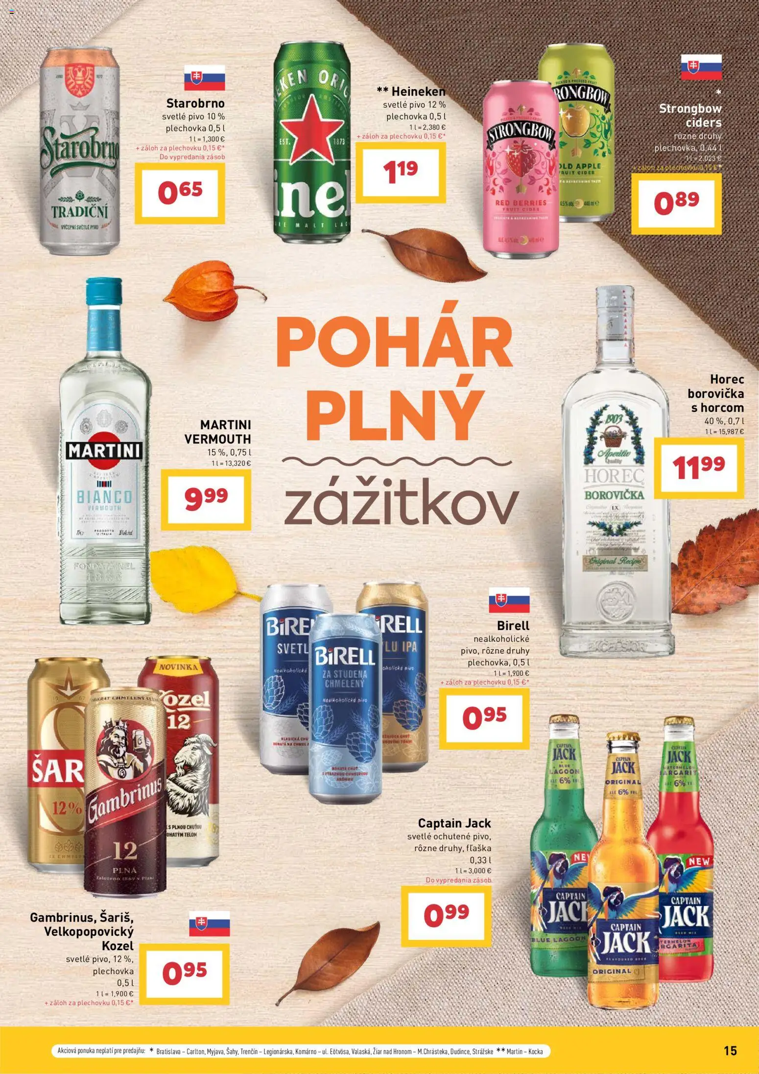 Nové Billa akcie – leták je platný od 09.09.2026 | Strana: 15 | Produkty: Pivo, Apple, Strongbow, Gambrinus