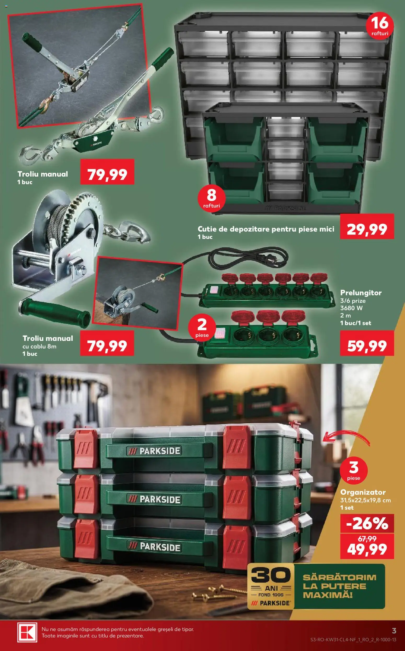Noul catalog Kaufland – valabil de la 29.07.2026 | Pagină: 3 | Produse: Prelungitor, Cablu, Cutie, Mici