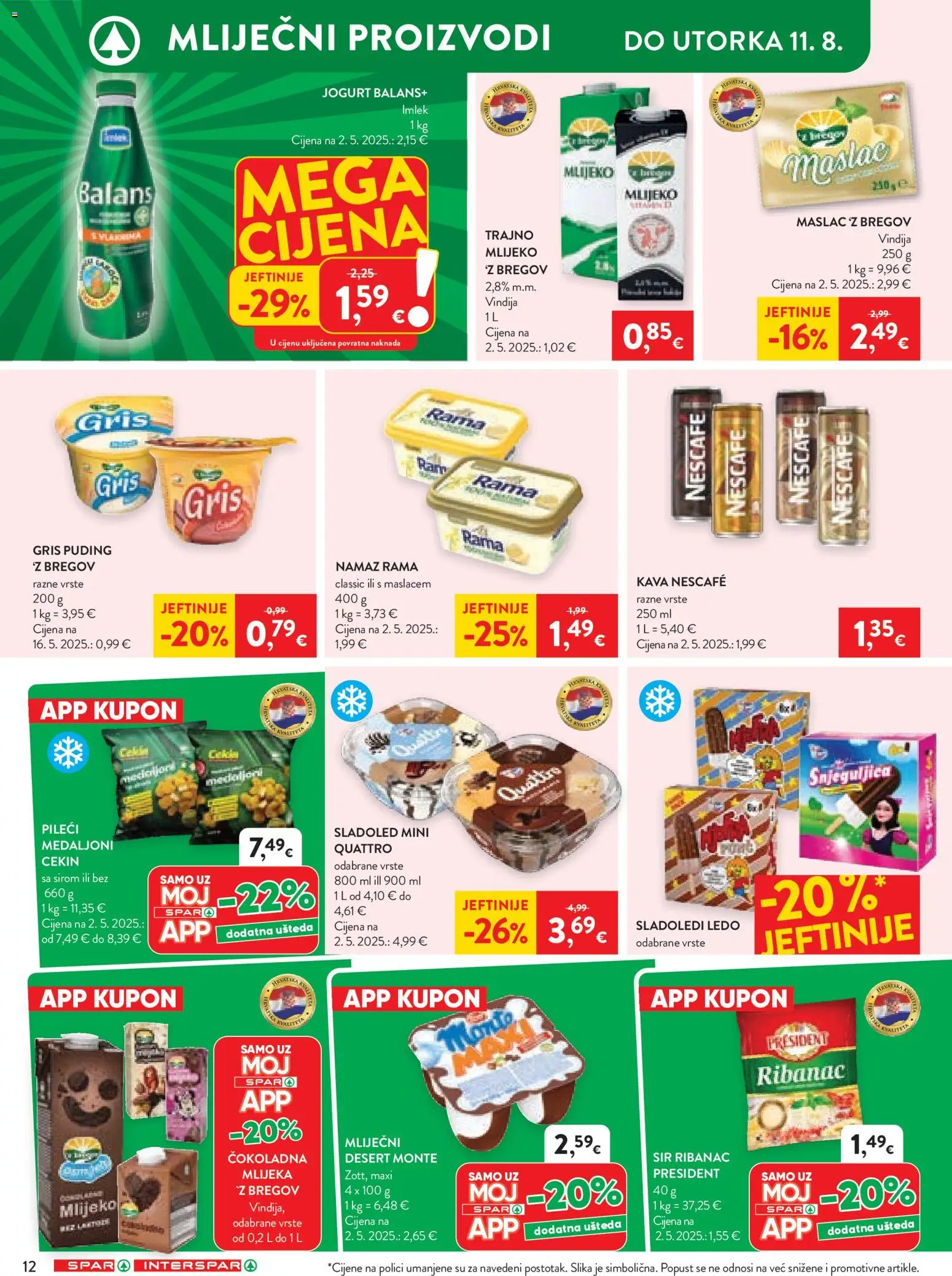 Spar katalog | vrijedi od 04.08.2026 | Stranica: 13 | Proizvodi: Vindija, Sir, Nescafe, Kava