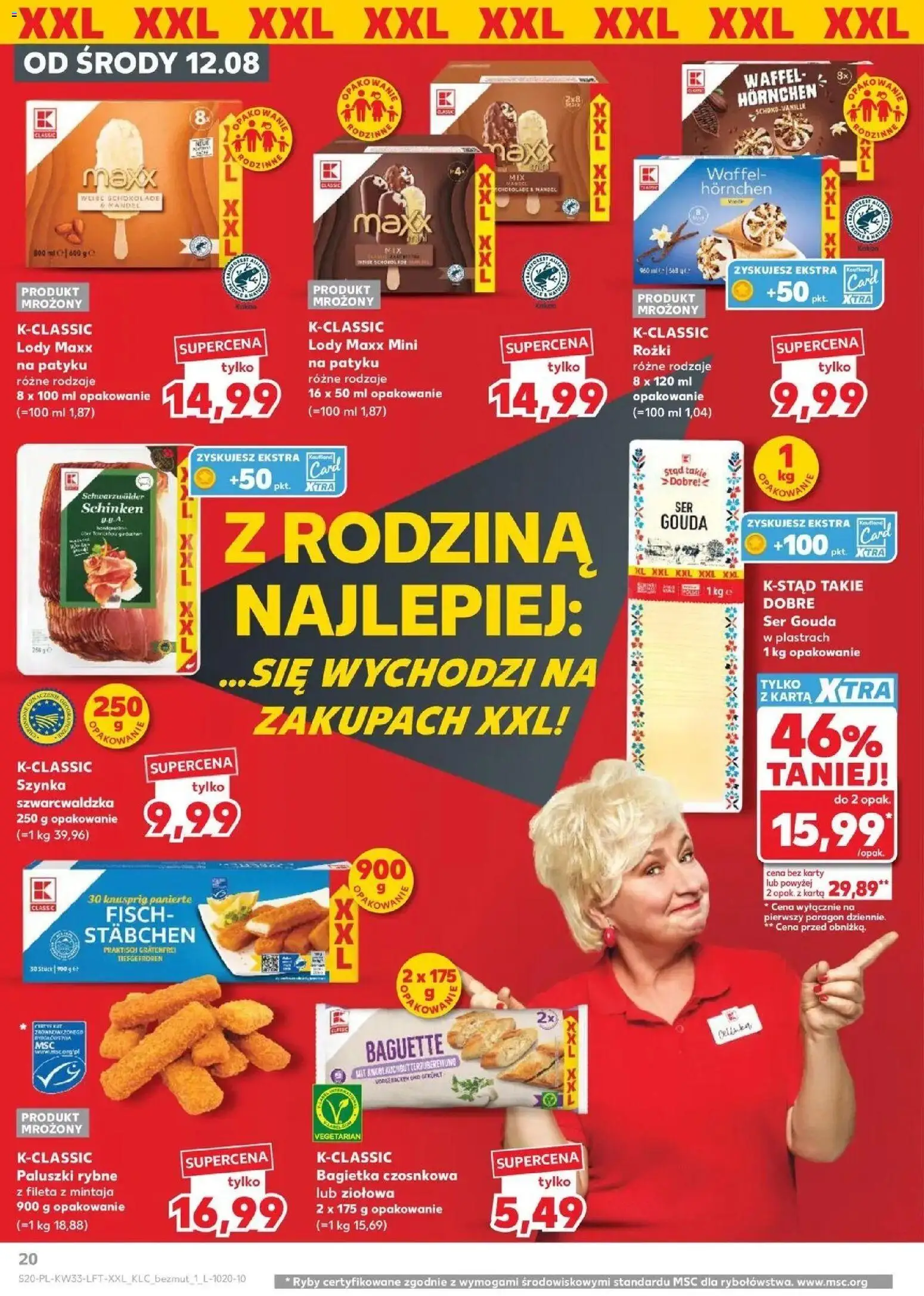 Kaufland - Kaufland Gazetka Tygodnia ważne do 19.08 od 12.08.2026 - od jutra PDF | Strona: 20 | Produkty: Szynka, Bagietka czosnkowa, Bagietka, Ser