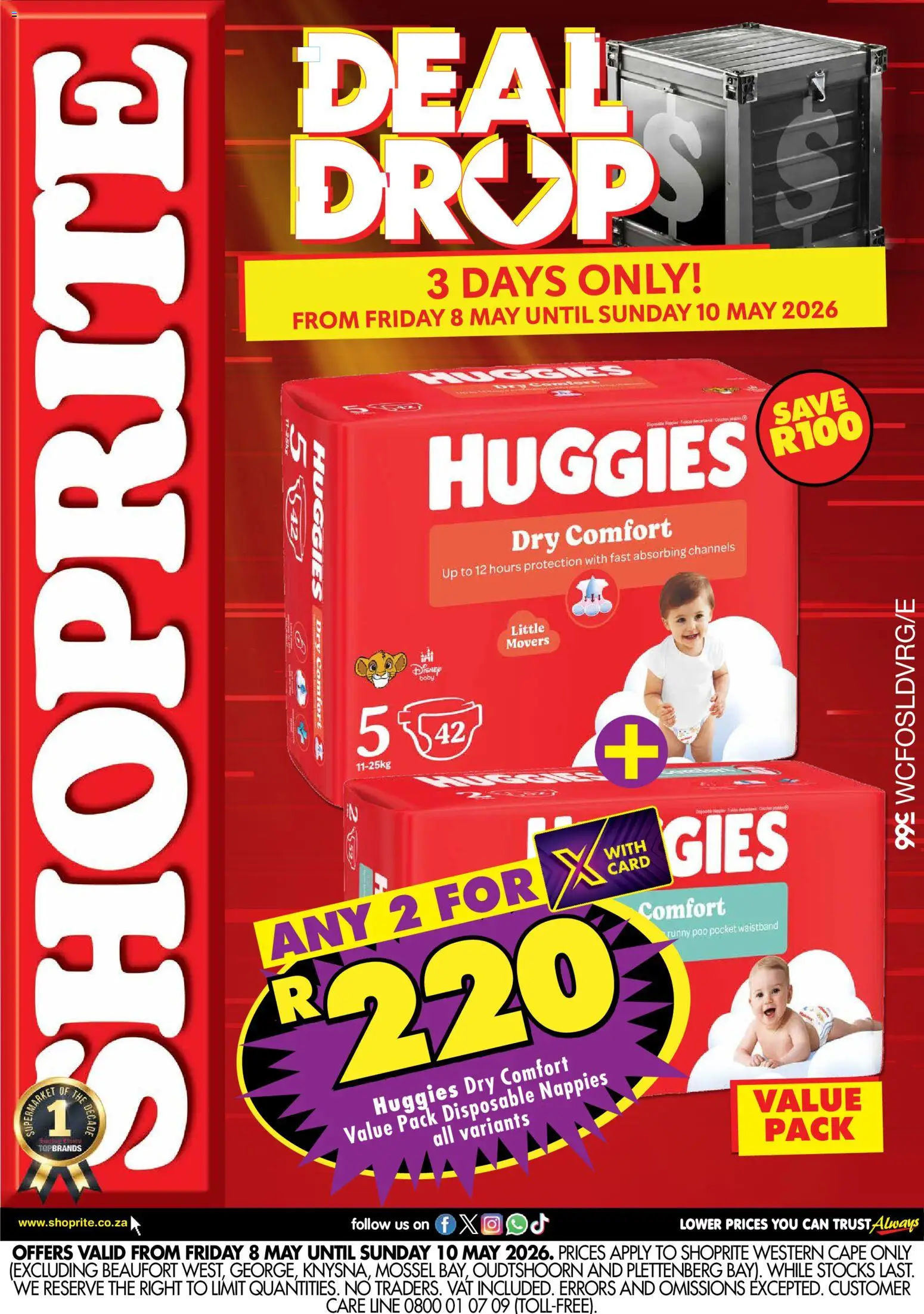 New Shoprite catalogue – valid from 08.05.2026 | Page: 1 | Products: Nappies