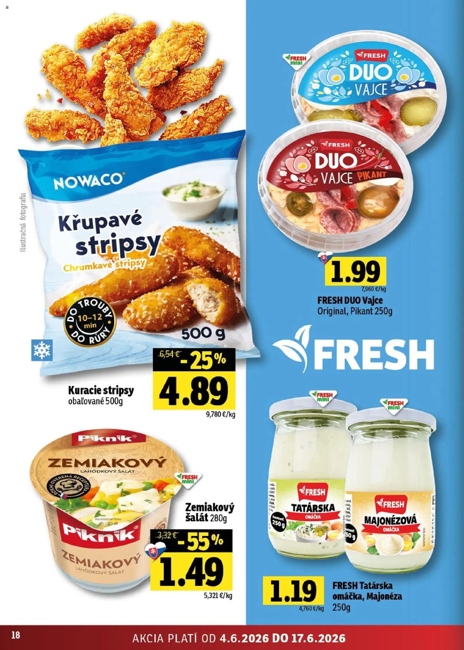 Nové Fresh akcie – leták je platný od 04.06.2026 | Strana: 18 | Produkty: Šalát, Omáčka