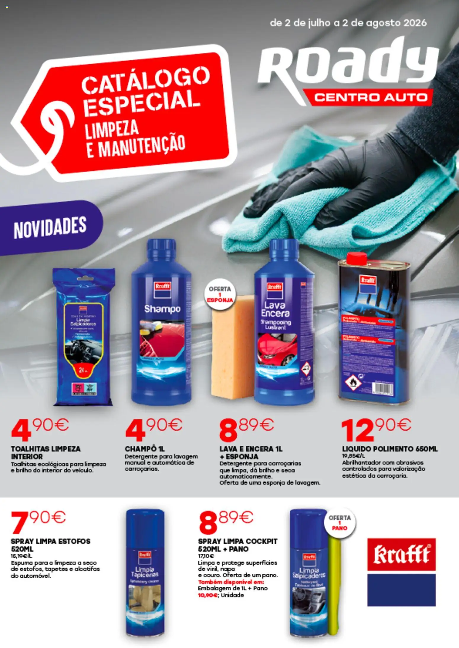 Roady folheto │ válido de 02/07/2026 | Página: 1 | Produtos: Abrilhantador, Esponja, Detergente