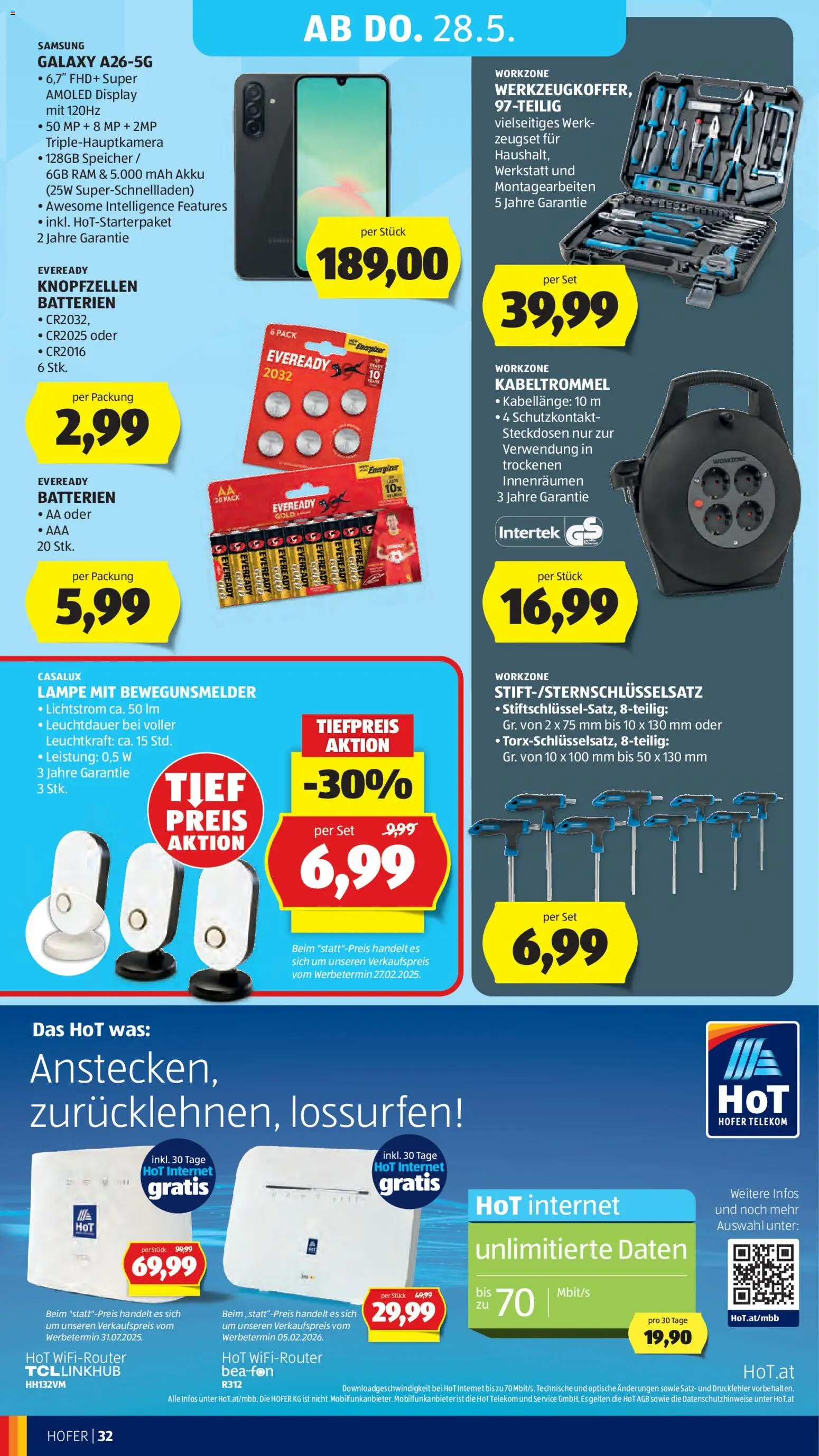 Hofer Flugblatt gültig ab 22.05.2026 | Seite: 38 | Produkte: Lampe, Samsung