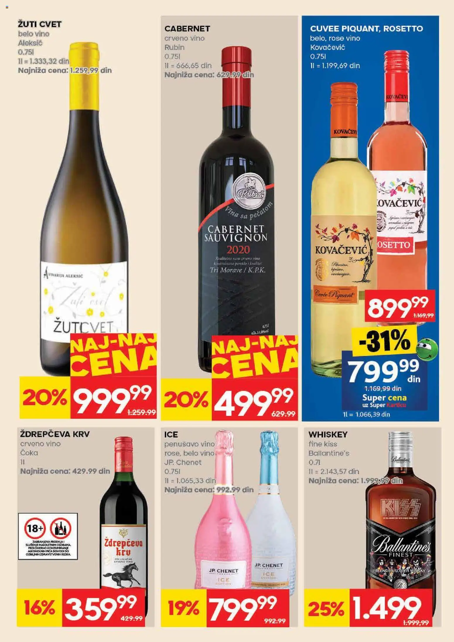 Roda katalog - važi od 09.07.2026 | Strana: 27 | Proizvode: Cabernet Sauvignon, Crveno vino, Belo vino, Vino