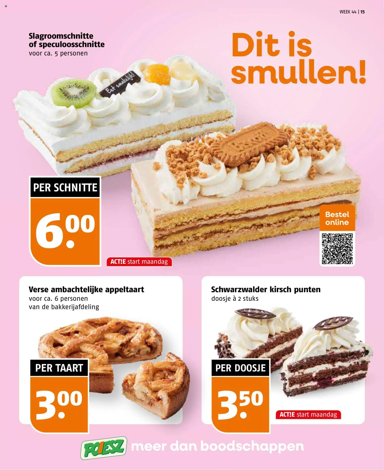 {H1} | Pagina: 15 | Producten: Taart, Appeltaart