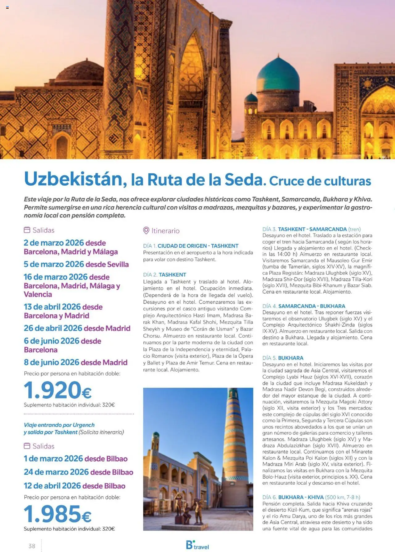 B the travel brand Viajeros Expertos Internacional 2026 │ válido desde el 03/10/2025 | Página: 38 | Productos: Agua