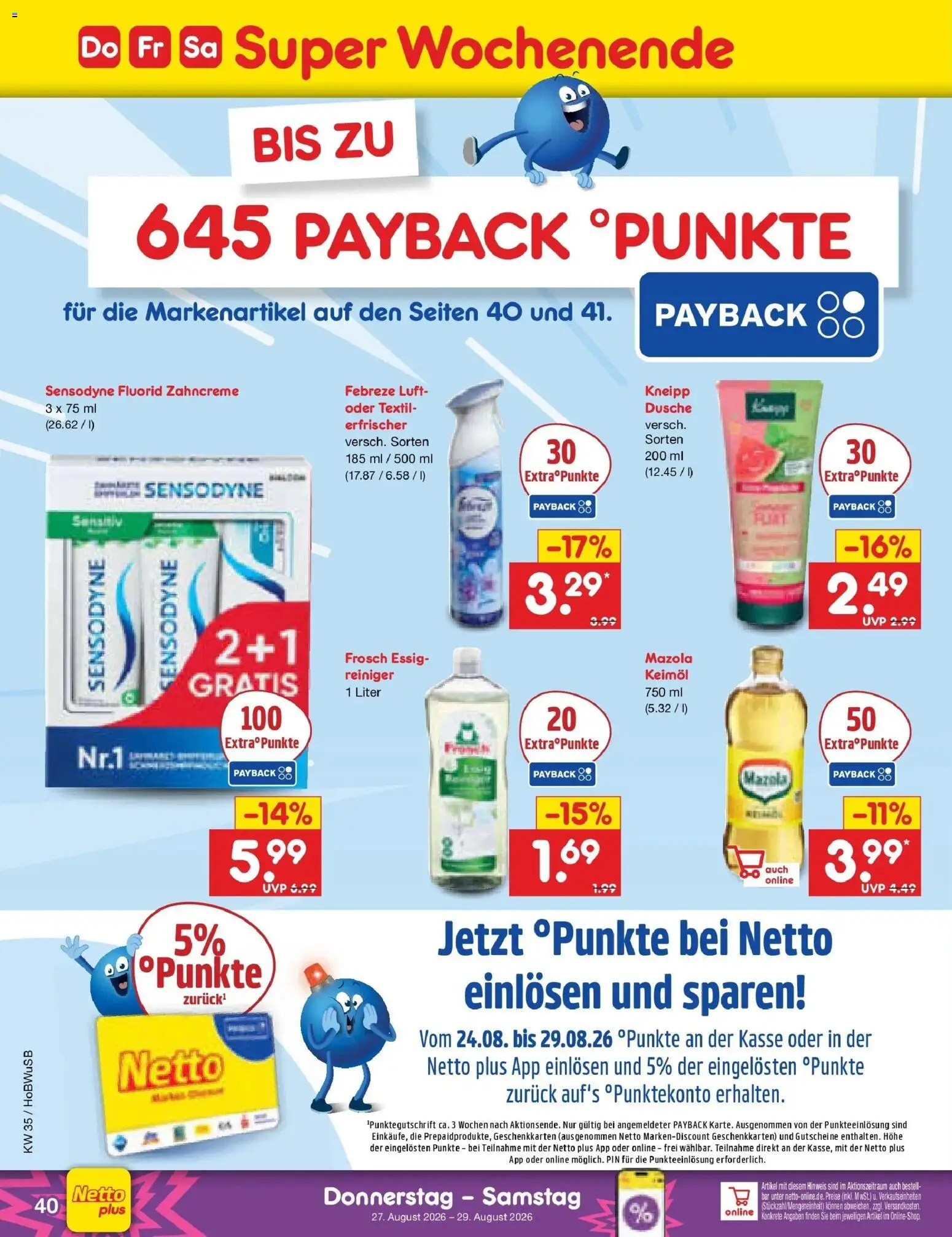Netto Marken-Discount Prospekt Bielefeld (ab 24.08.2026) » Angebote | Seite: 54 | Produkte: Essig, Dusche