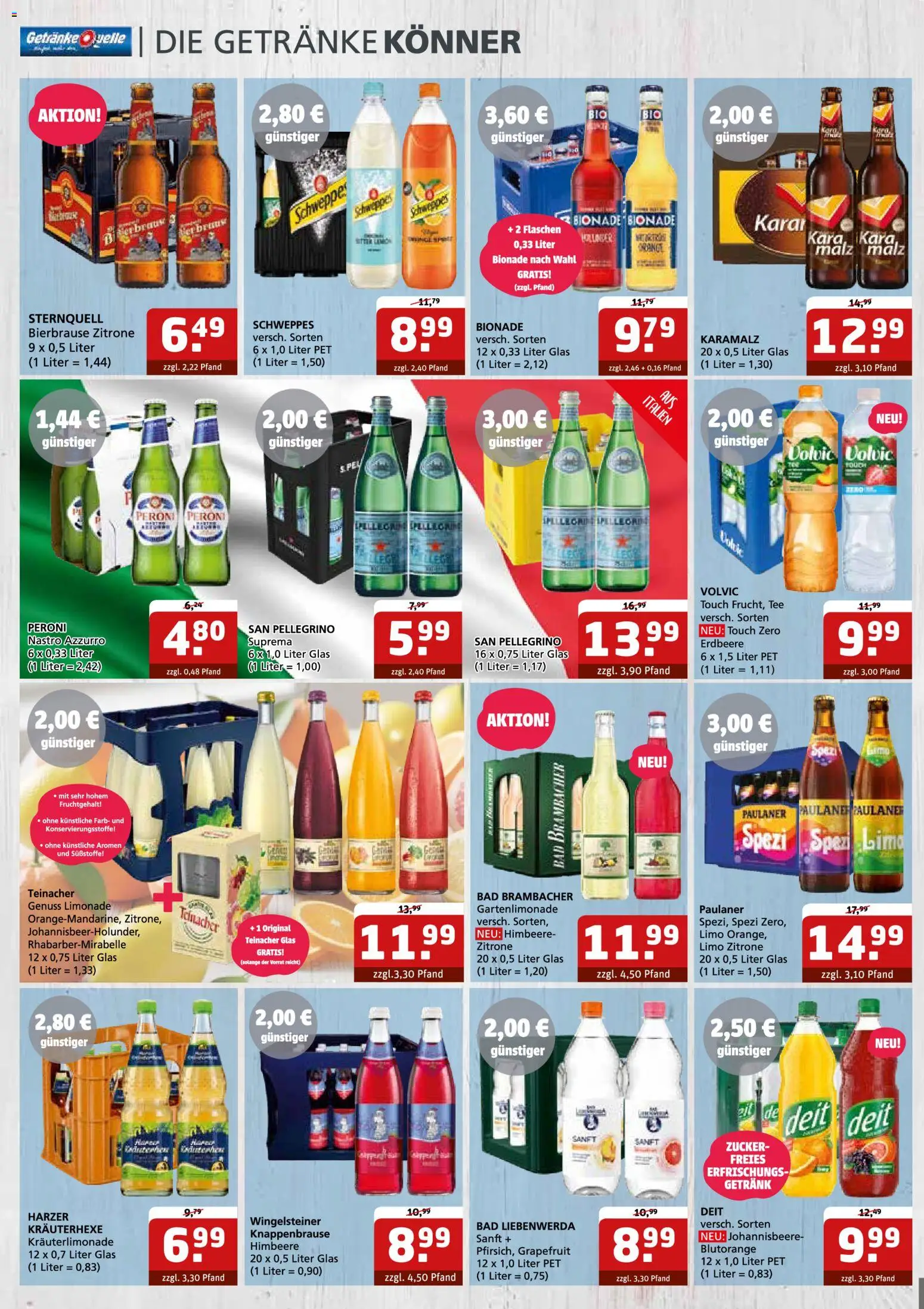 Getränke Quelle Prospekt – gültig ab 03.08.2026 | Seite: 5 | Produkte: Limonade, Schweppes, Himbeere, Volvic