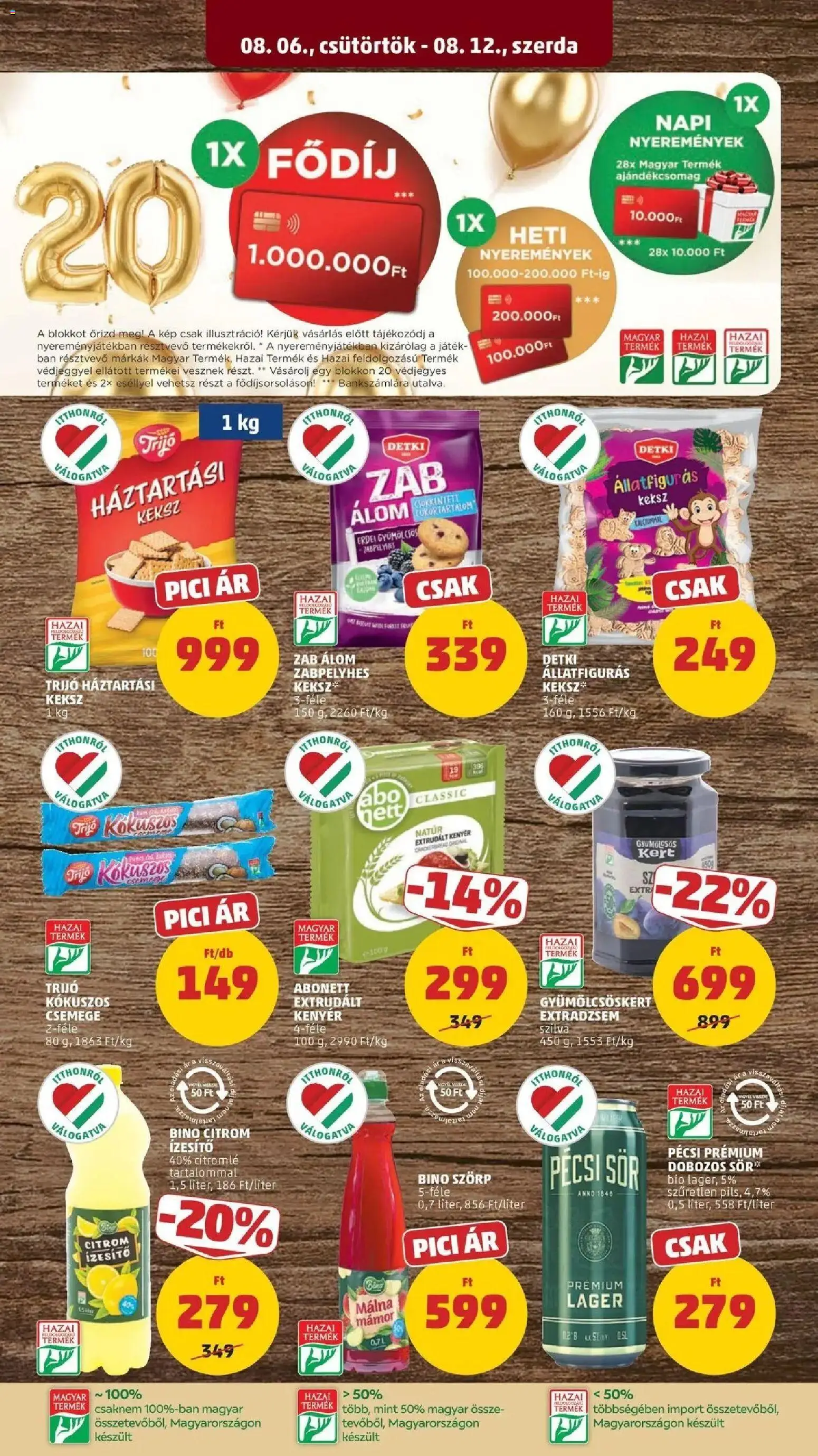 PENNY akciós ujság - amely érvényes a következő dátumtól: 2026.08.06. | Oldal: 13 | Termékek: Háztartási keksz, Sör, Keksz, Citrom