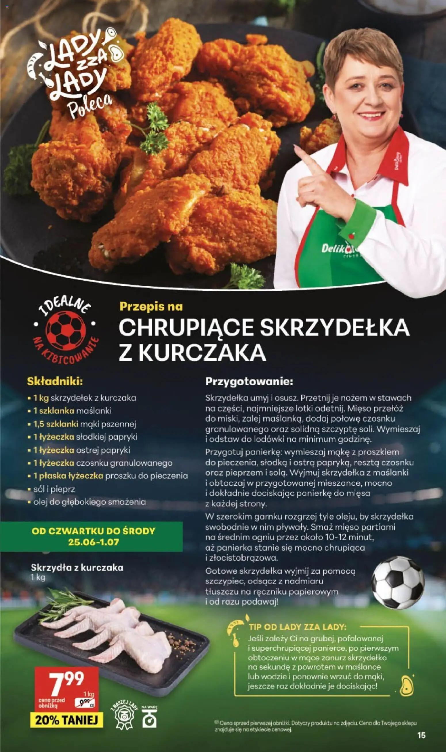 Delikatesy Centrum gazetka - Sklepy Własne od 25.06.2026 | Strona: 15 | Produkty: Skrzydełka z kurczaka, Mięso, Sól, Pieprz