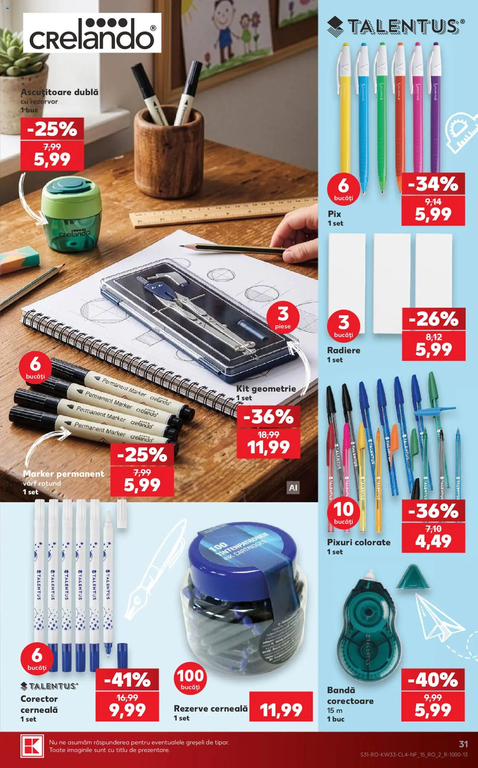 Noul catalog Kaufland – valabil de la 12.08.2026 | Pagină: 31 | Produse: Ascuțitoare