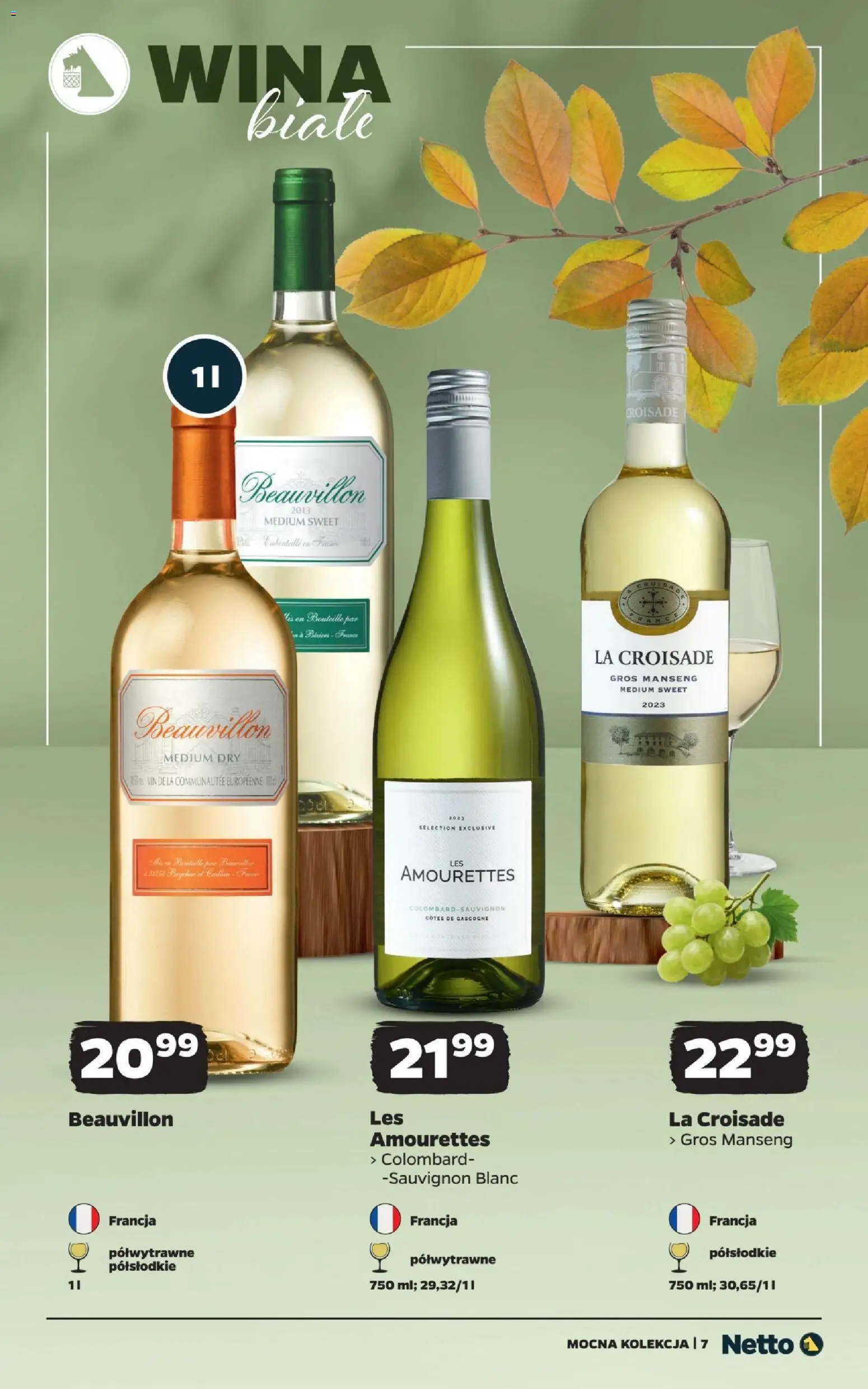 Netto gazetka - Mocna Kolekcja od 12.10.2026 | Strona: 7 | Produkty: Wina białe, Sauvignon Blanc