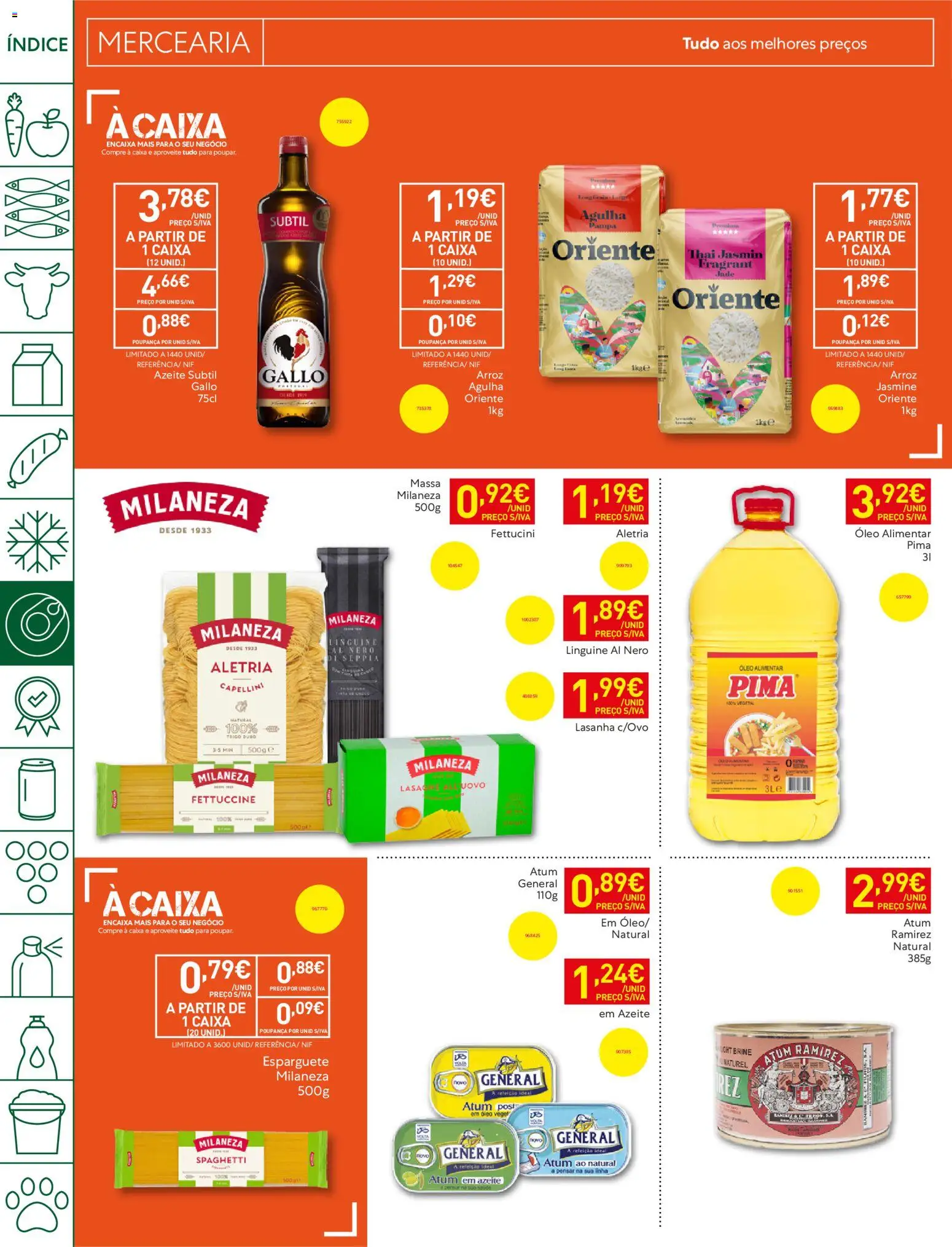 Recheio folheto Madeira │ válido de 14/07/2026 | Página: 14 | Produtos: Atum, Milaneza, Arroz, Massa