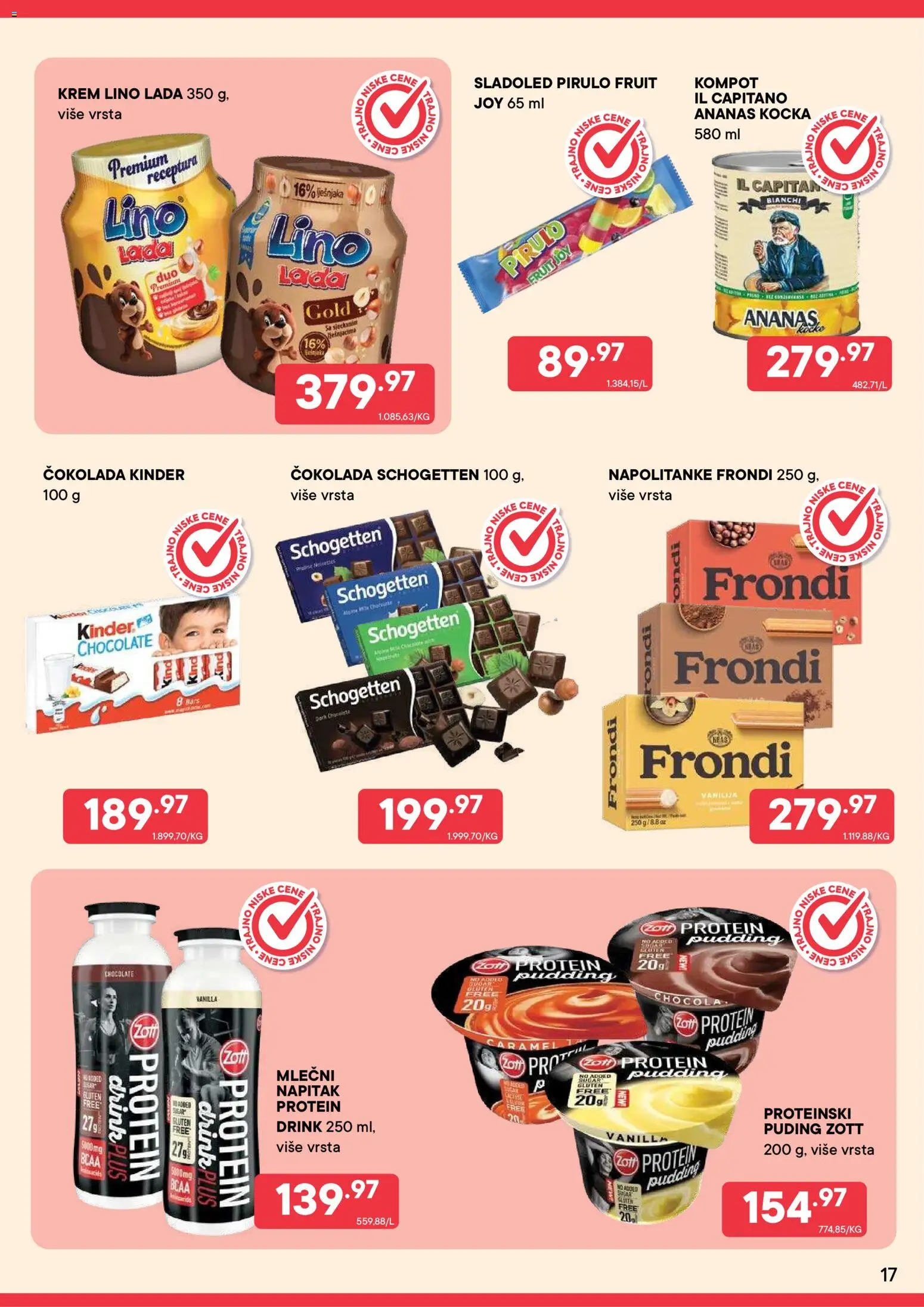 PerSu katalog - važi od 01.08.2026 | Strana: 17 | Proizvode: Sladoled, Kompot, Lino lada, Napolitanke
