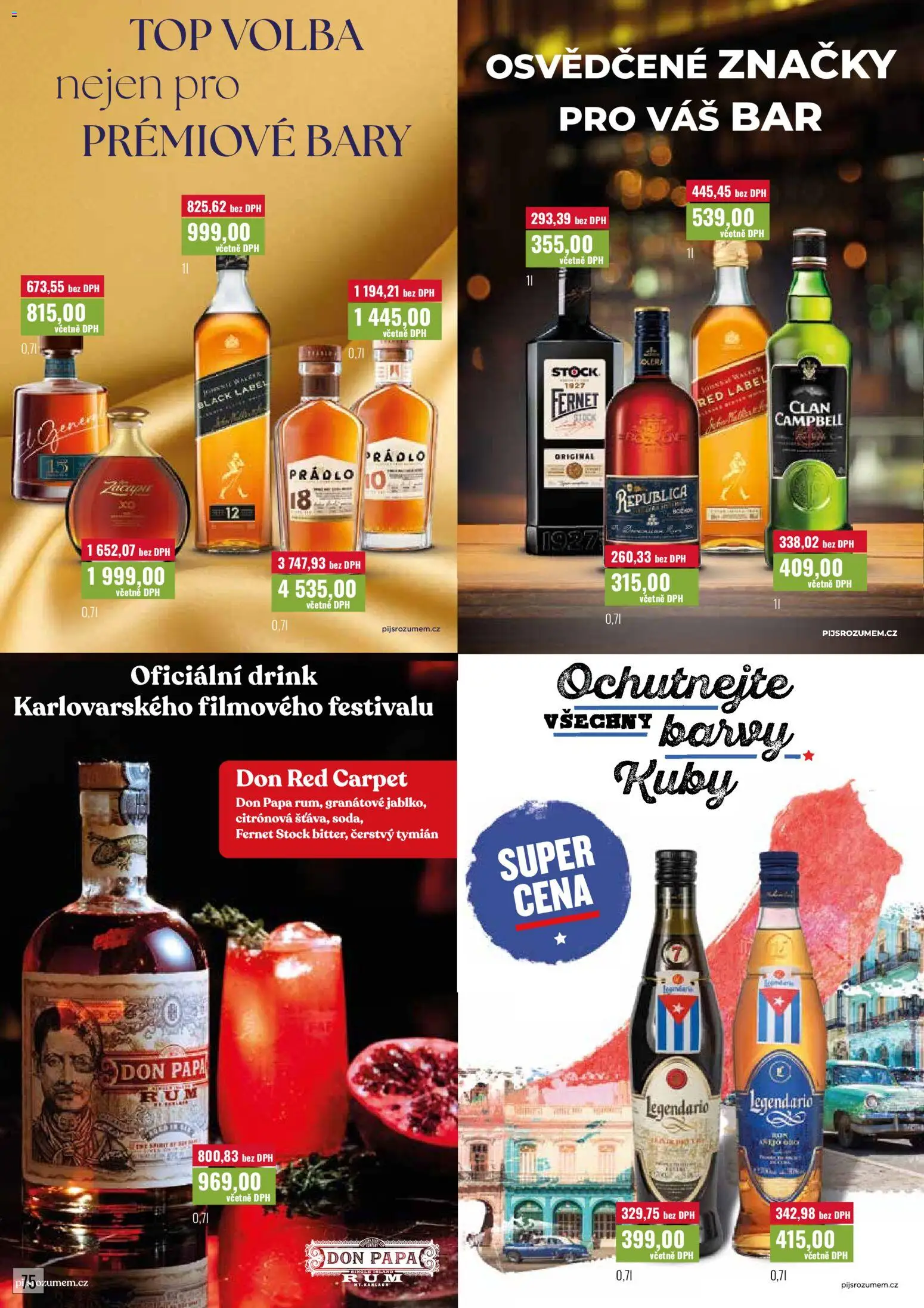 Ratio leták od 01.06.2026 | Strana: 76 | Produkty: Fernet, Republica, Legendario, Don papa