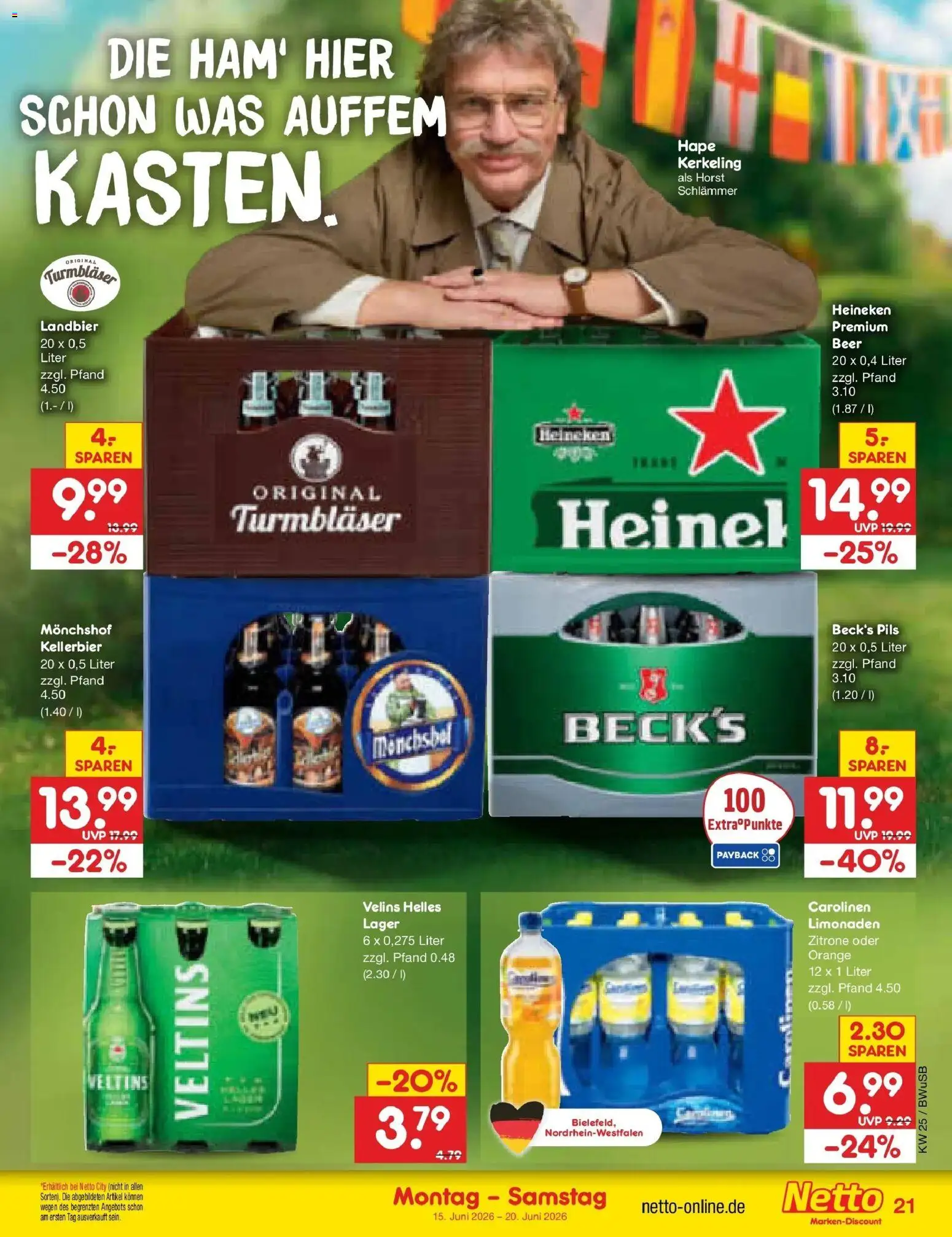 Netto Marken-Discount Prospekt Stemwede-Dielingen – gültig ab 15.06.2026 | Seite: 27 | Produkte: Monchshof, Heineken, Zitrone, Veltins