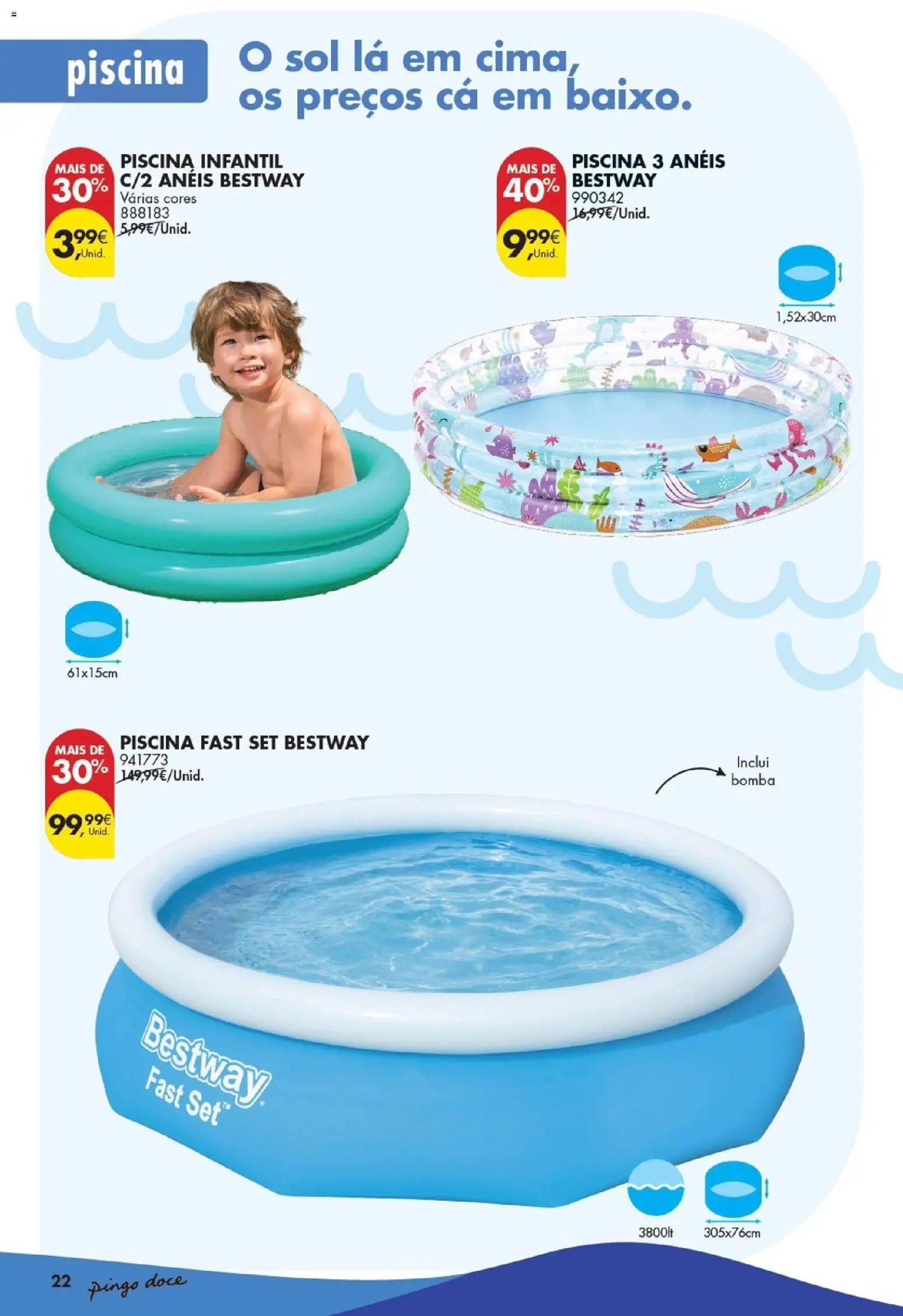 Pingo Doce Bazar Verão │ válido de 09.06.2026 | Página: 22 | Produtos: Piscina
