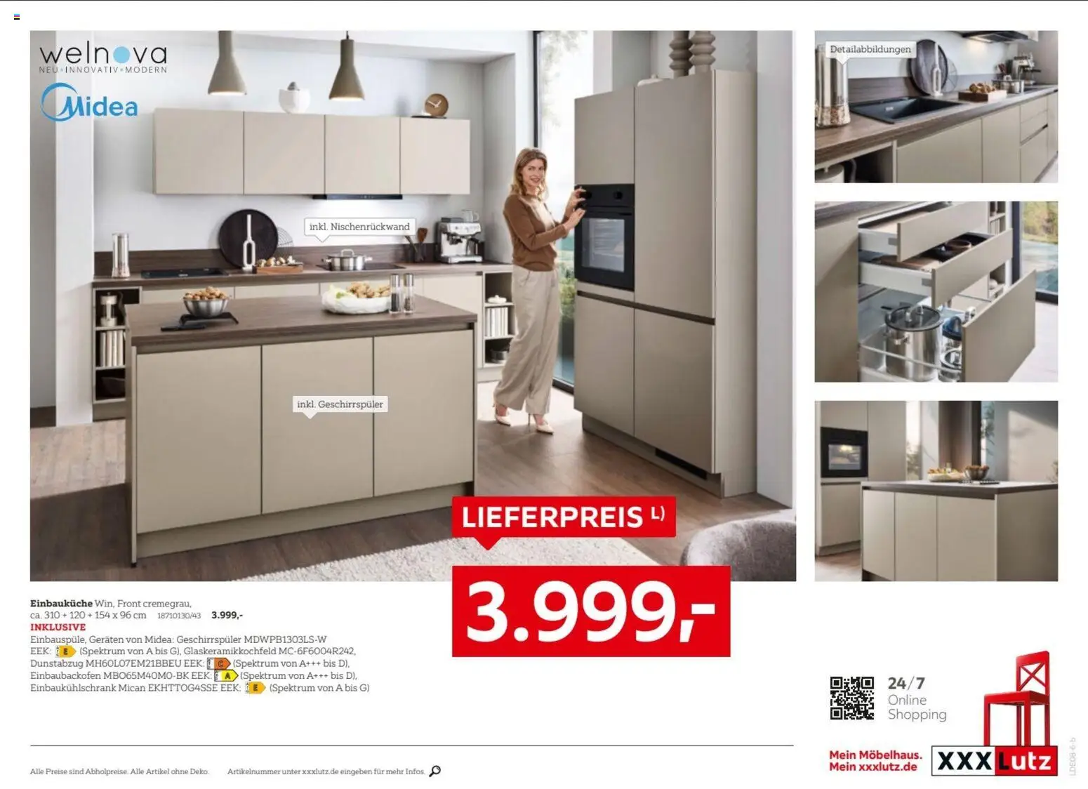 XXXLutz Nr. 1 beim Preis – gültig ab 01.08.2026 | Seite: 21 | Produkte: Geschirrspüler, Einbauküche, Dunstabzug
