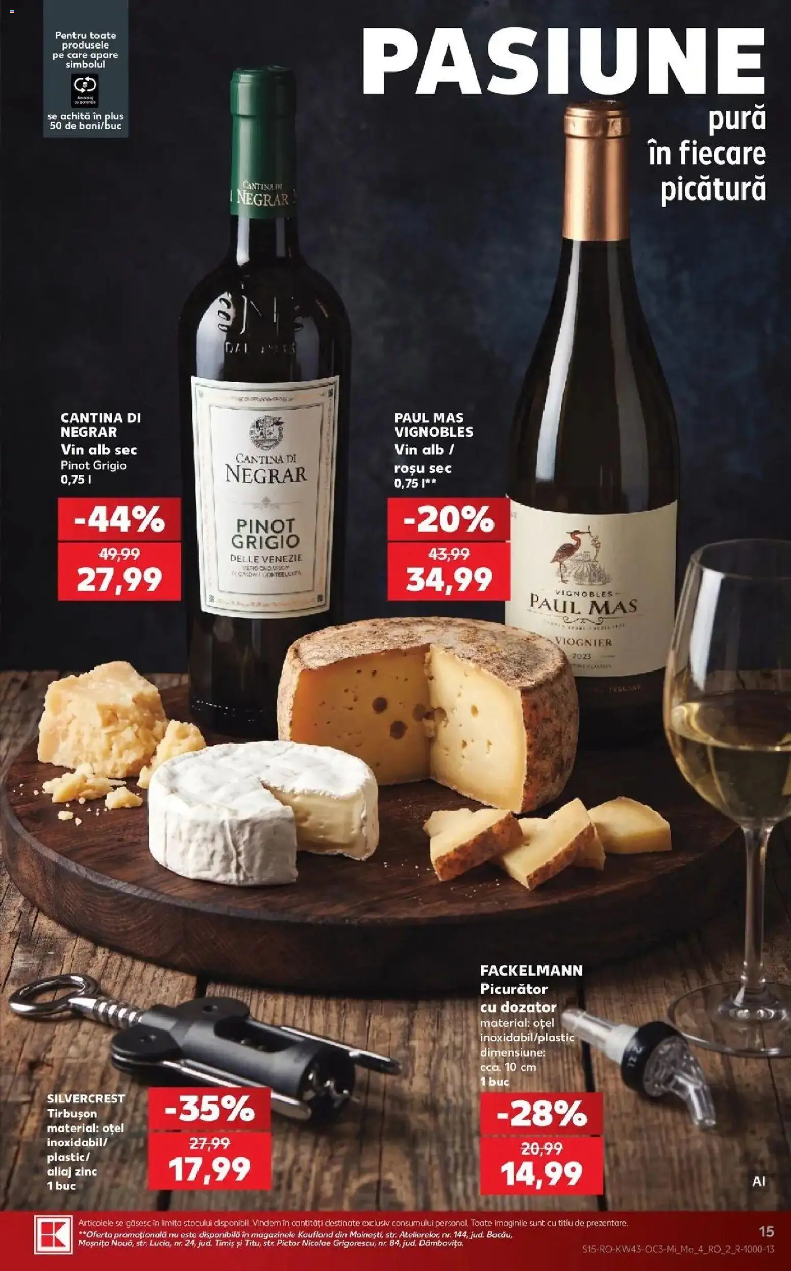 Kaufland Domnesti 21.10.2026 - Revista si Oferta | Pagină: 15 | Produse: Vin alb, Vin, Plus