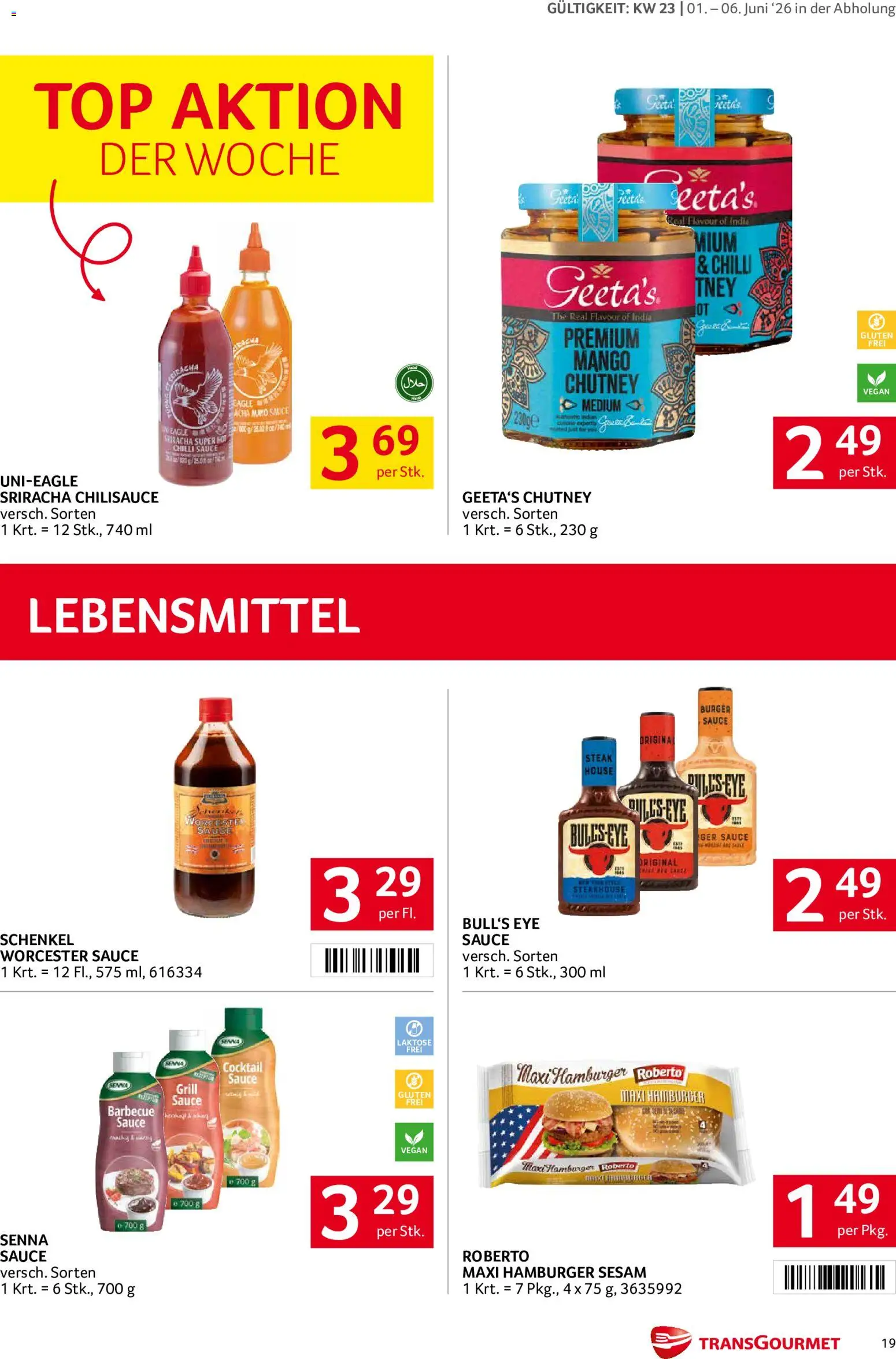 Transgourmet Flugblatt gültig ab 01.06.2026 | Seite: 19