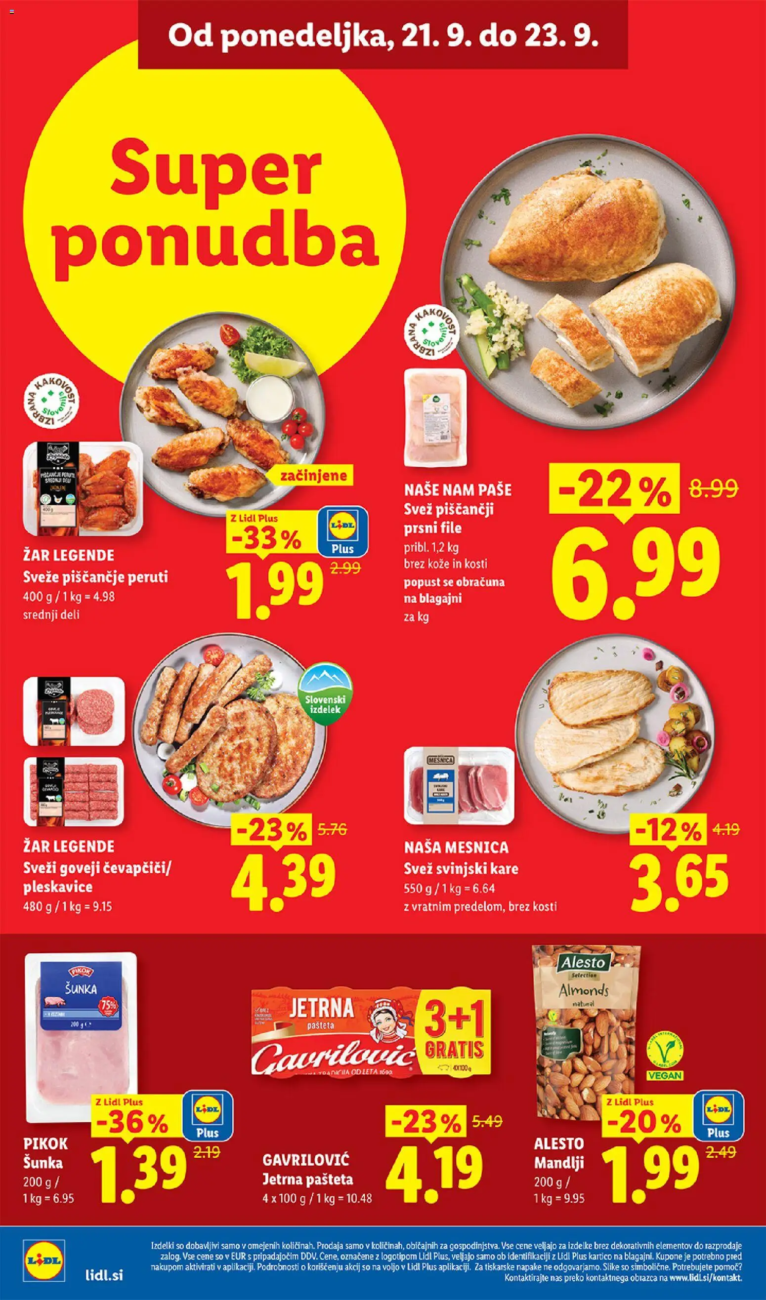 Novi Lidl katalog ponudbe – veljaven od 17.09.2026 | Stran: 40 | Izdelki: Zar, Pleskavice, Sunka, Svinjski kare